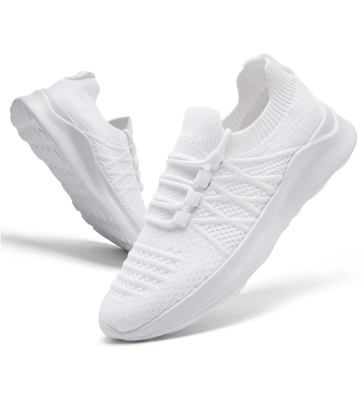 Buy ZDFQLGV Women's White Sports Shoes - Comfortable Slip-On Tennis Running & Hiking Footwear | Light & Breathable Fitness Shoes - EU 38 - Buy Online on SooperMarket.com