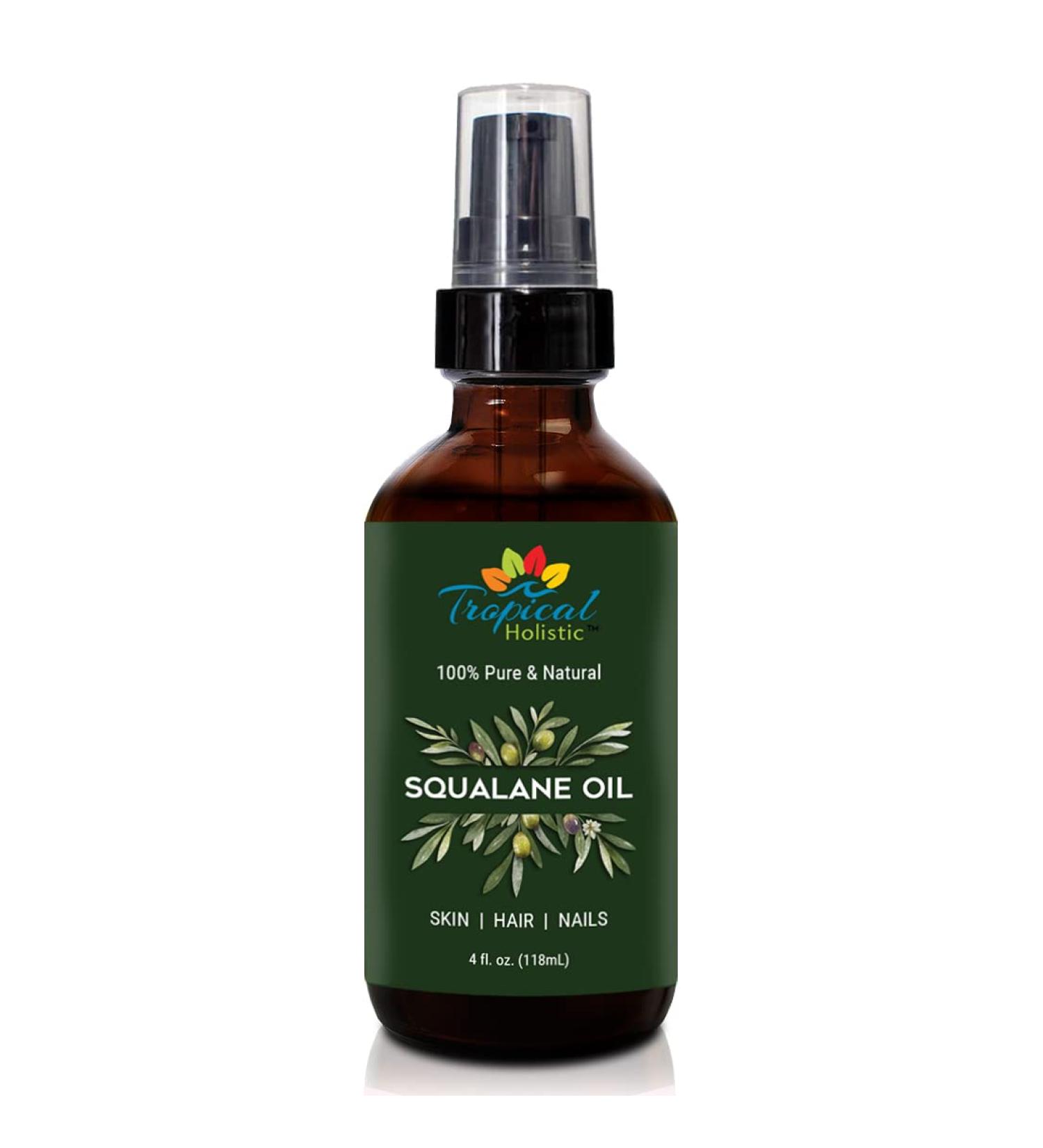 100% Pure Squalane Oil - Vegan Moisturizing Serum for Face Body Hair & Nails (4oz / 118mL) - Plant-Derived Skincare Solution - Buy Online on SooperMarket.com