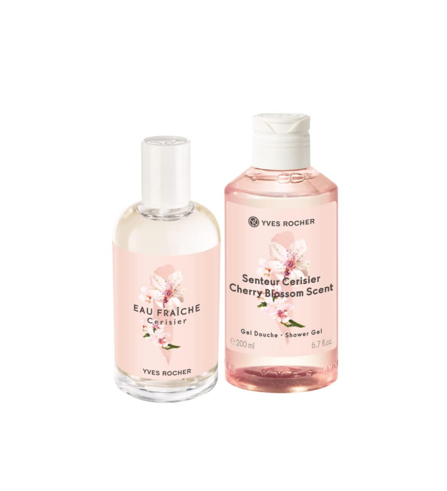 Yves Rocher Cherry Blossom cherry bloom Eau de Toilette and Shower Gel for Women (Set) - Buy Online on SooperMarket.com