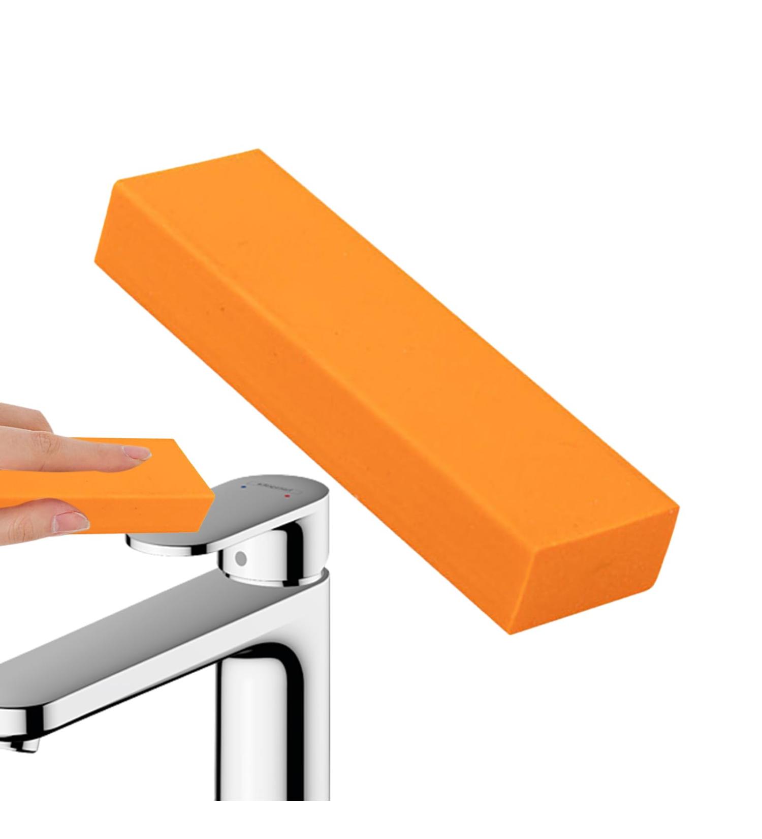 Faucet Stain Eraser - Rubber Dirt and Stains Remover Kitchen Tool Pot Bottom Scratch and Rust Remover Dirt and Stains Cleaner Orange Color for Faucet Kettle Dalynn - Buy Online on SooperMarket.com