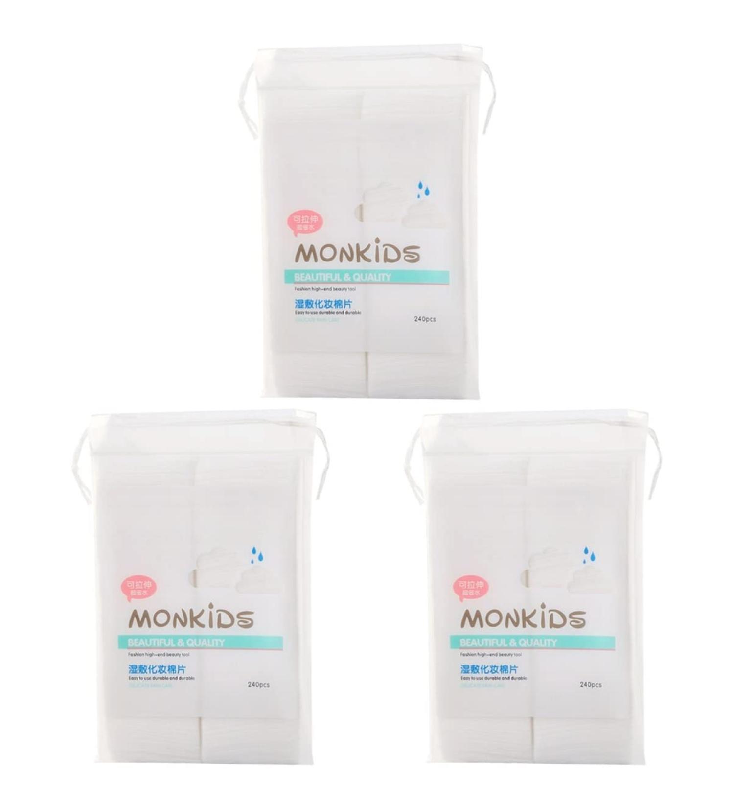 720 Pcs Makeup Accessories - Lint-Free Wipes Facial Cotton Pads & Nail Polish Remover - Ideal for Makeup Application and Removal - Buy Online on SooperMarket.com