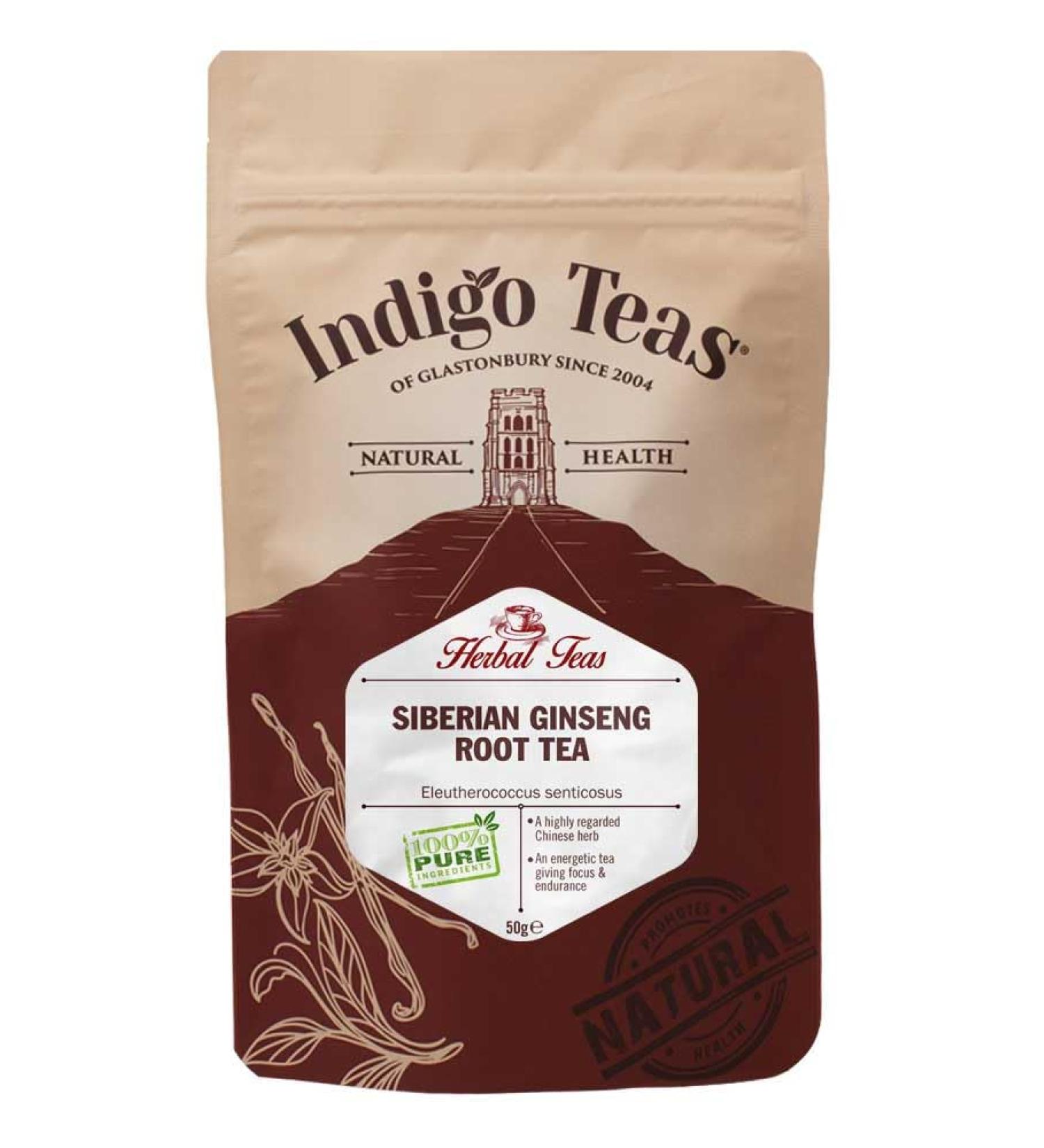 Indigo Herbs Siberian Ginseng Root Tea 50g | Loose Root Cut - Buy Online on SooperMarket.com