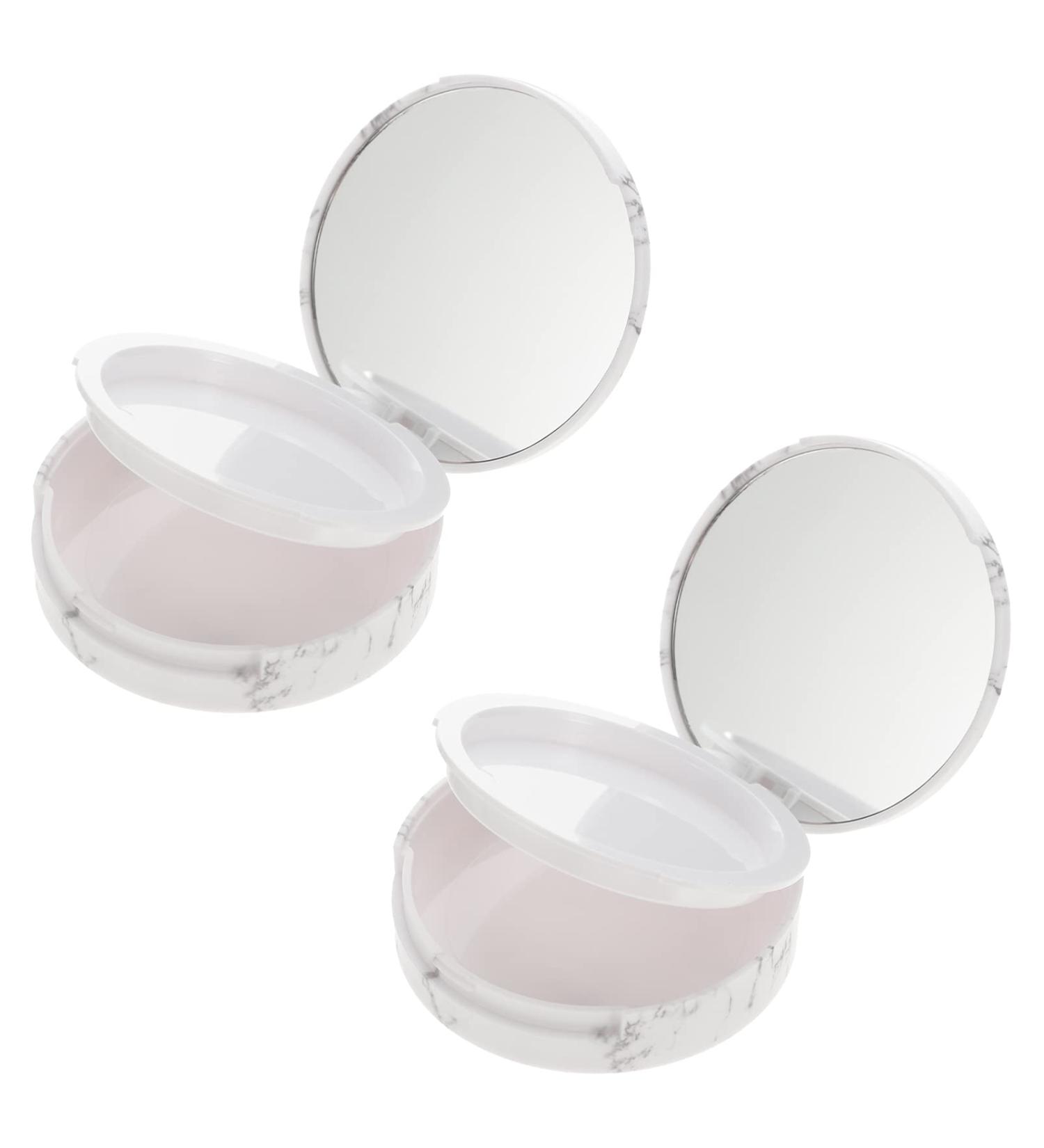 FOYTOKI 2pcs Storage Box Cosmetic Case Compact Pressed Powder Case Round Makeup Organizer - Buy Online on SooperMarket.com