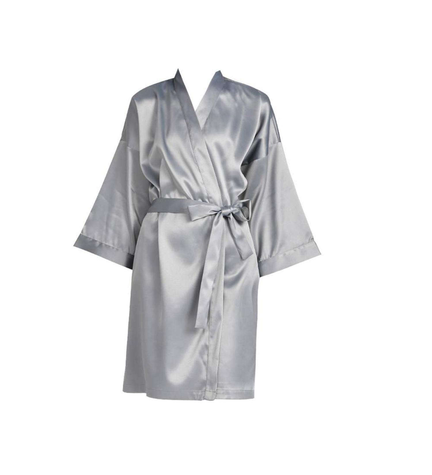 Buy Mollensiuer Silver Salon Robe - Stylish Hair Cutting Smock for Clients | International Shipping Available - Buy Online on SooperMarket.com