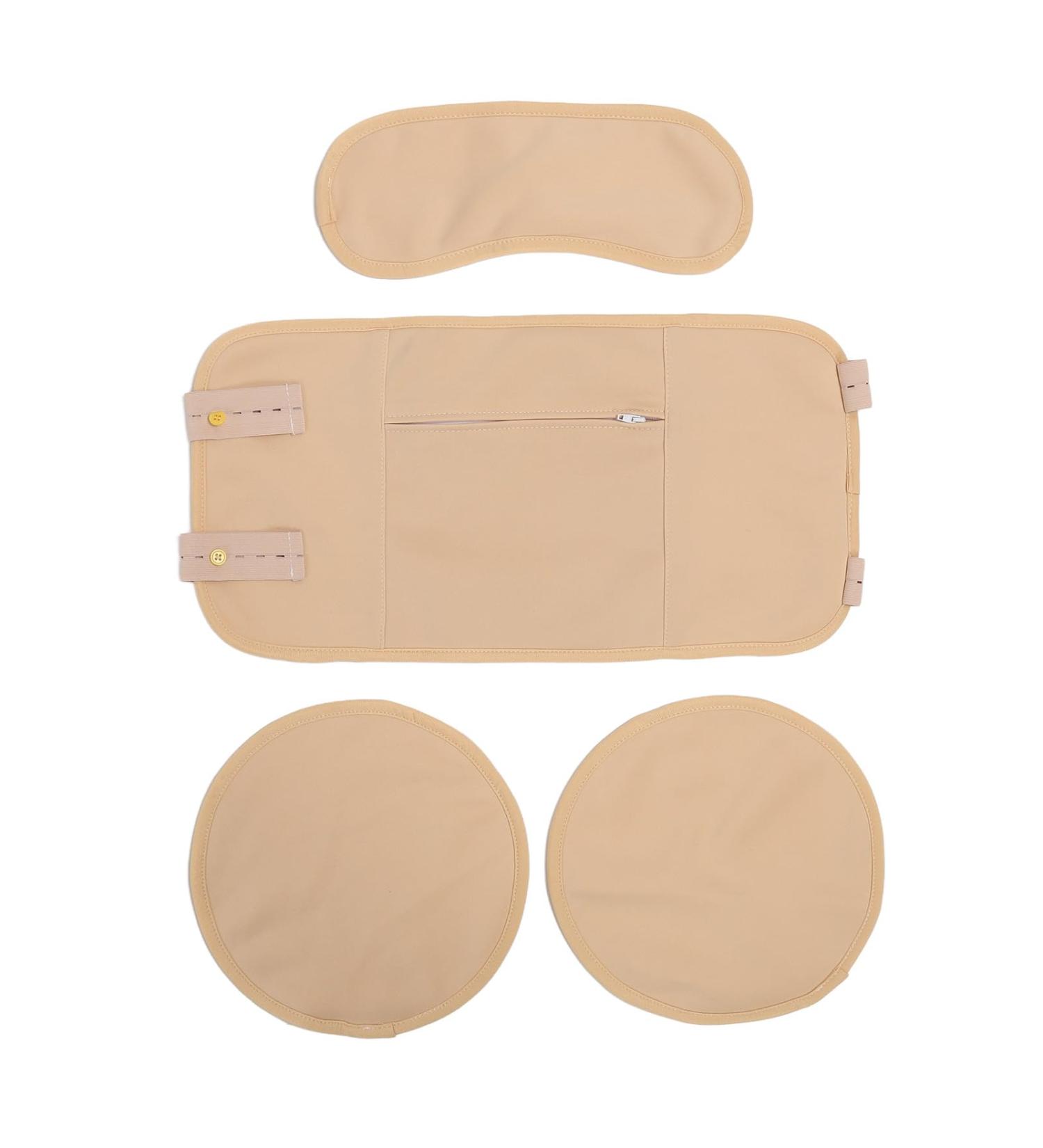 4PC Castor Oil Packaging Set - Adjustable Leak-Proof Washable & Reusable Aids for Better Sleep | International Shipping - Buy Online on SooperMarket.com