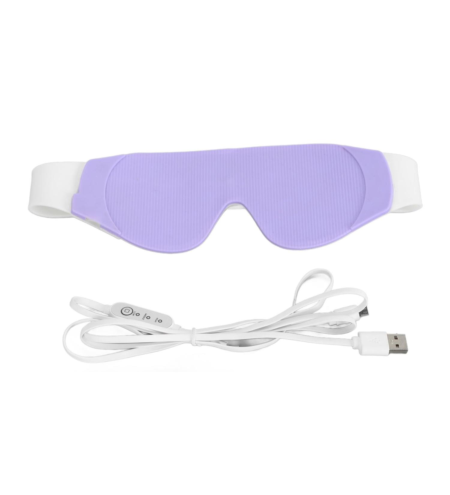 Silicone Heating Eye Cover Temperature Adjustable Customizable Temperature Settings USB Plug in Eye Shade with Ventilation Holes for Eye 360 Light Blocking - Buy Online on SooperMarket.com