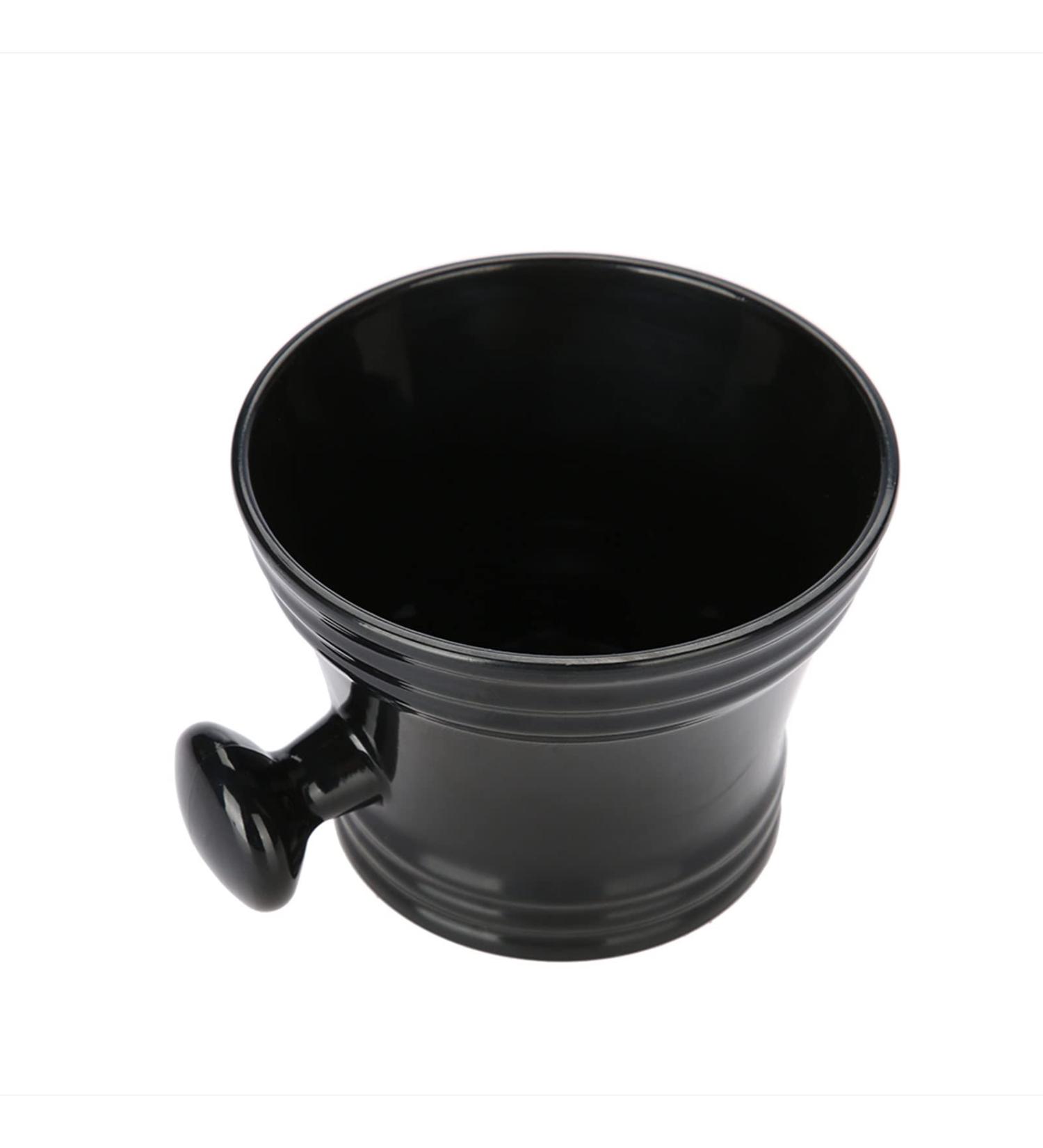 Black Plastic Shaving Bowl & Soap Dish - Men's Shaving Foam Cream Bowl for Effortless Grooming | International Shipping - Buy Online on SooperMarket.com