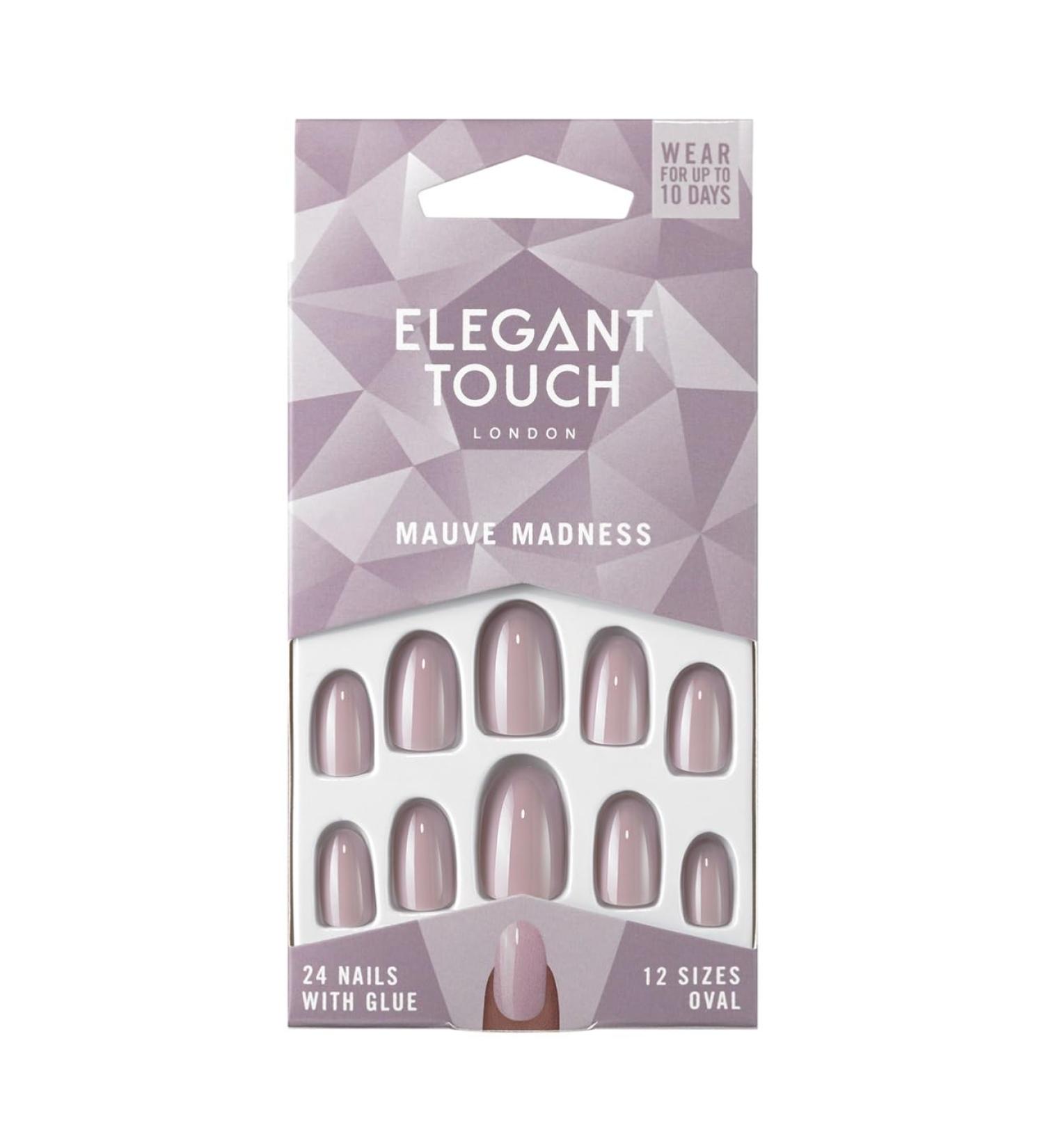 Elegant Touch Core Colour Nails Mauve Madness Purple 24 Count (Pack of 1)