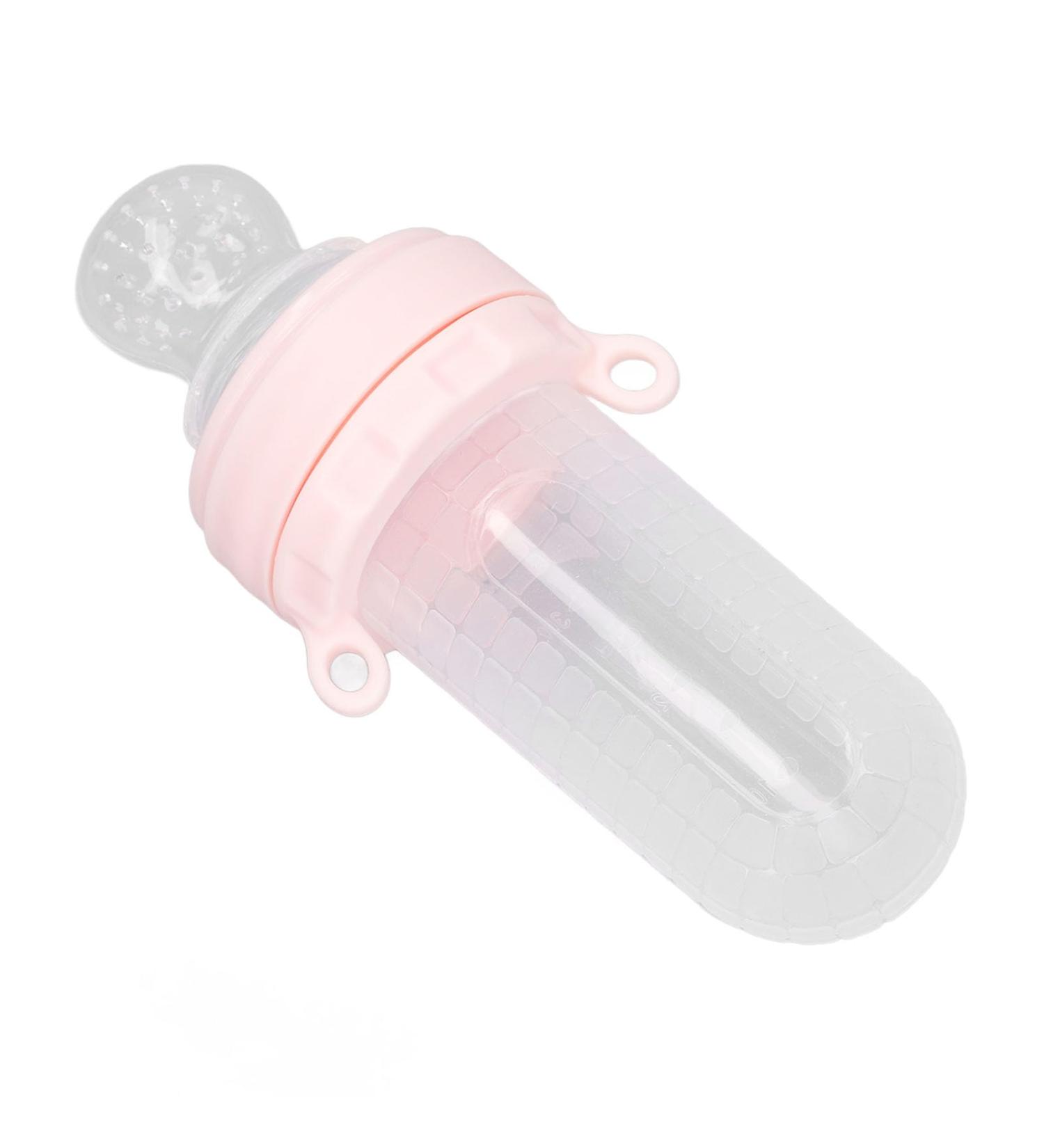 Premium Pink Baby Food Dispenser Pacifier | Waterproof Silicone Skin-Friendly & Dust-Proof Design - Buy Online on SooperMarket.com