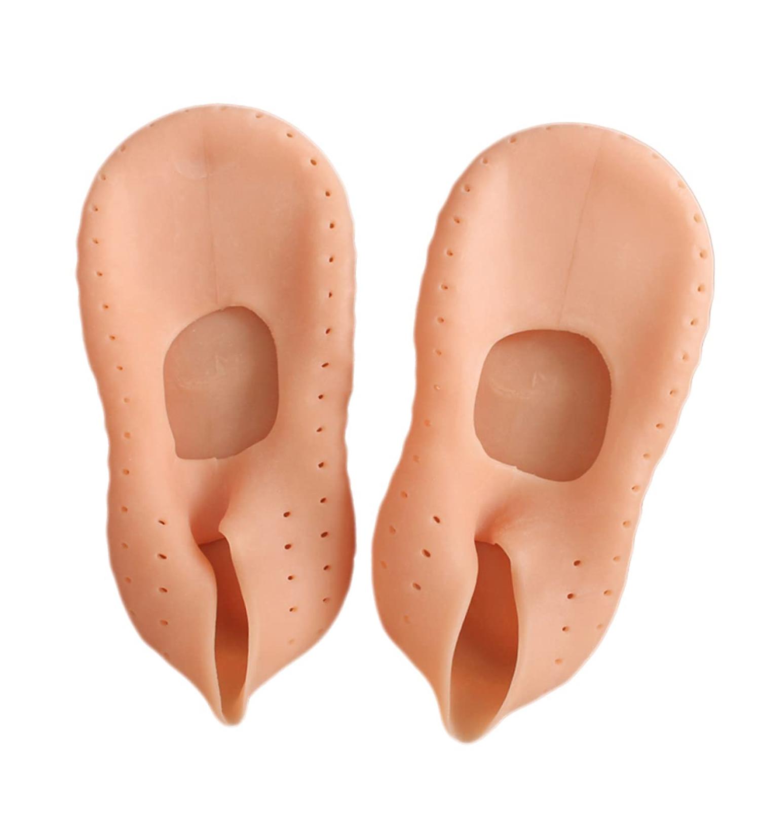 minkissy 2 Pairs Plantar Inserts Silicone Socks Foot Care Insoles for Plantar Spa Gel Socks Spa Moisture Socks Heel Socks for Cracked Heels Room Socks Elastic Heel Cover - Buy Online on SooperMarket.com