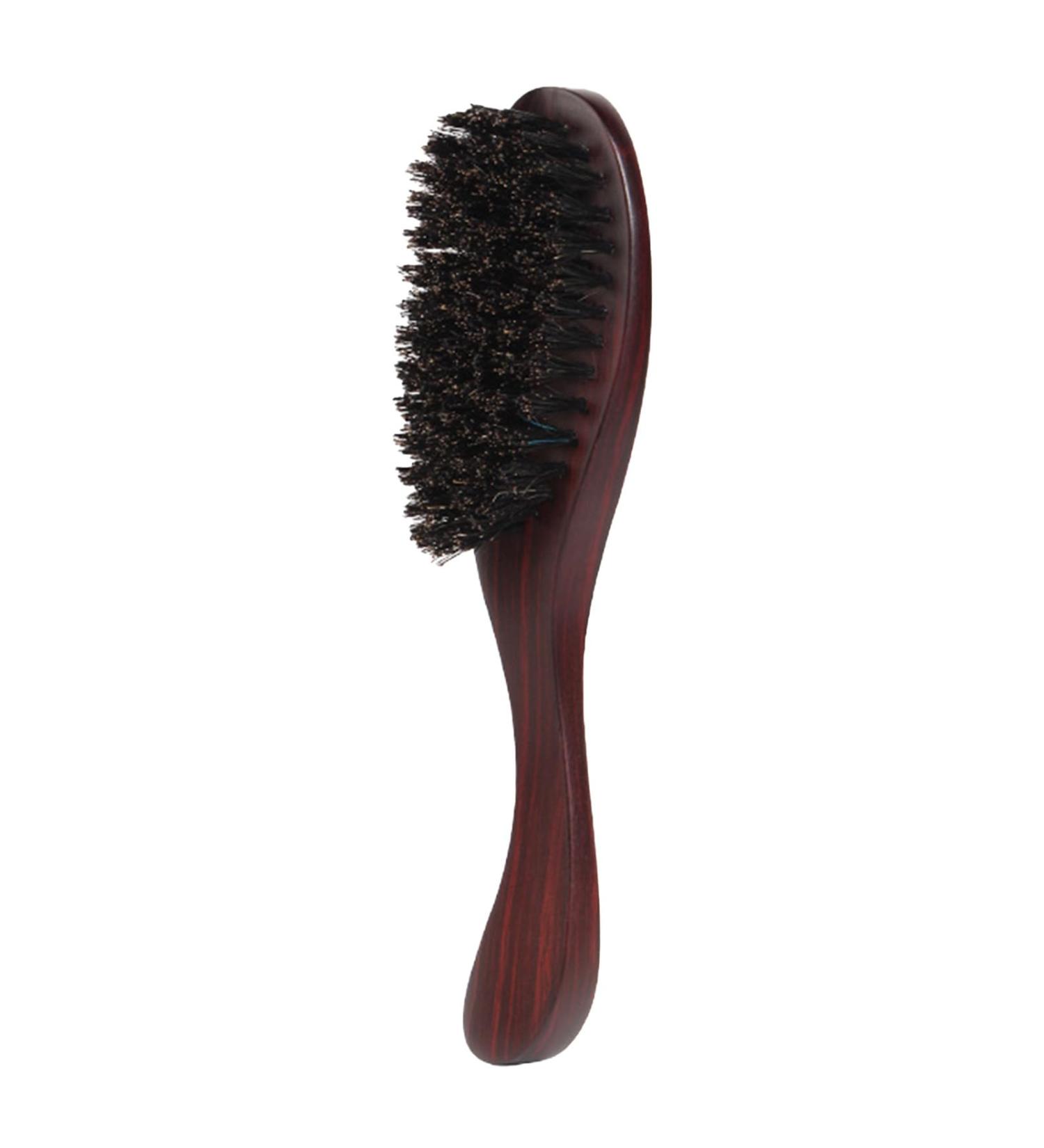 Aznever Natural Wild Boar Beard Brush for Men | Multi-Purpose Hair & Beard Care - Smooth Back Brush for Oils & Balms - Buy Online on SooperMarket.com