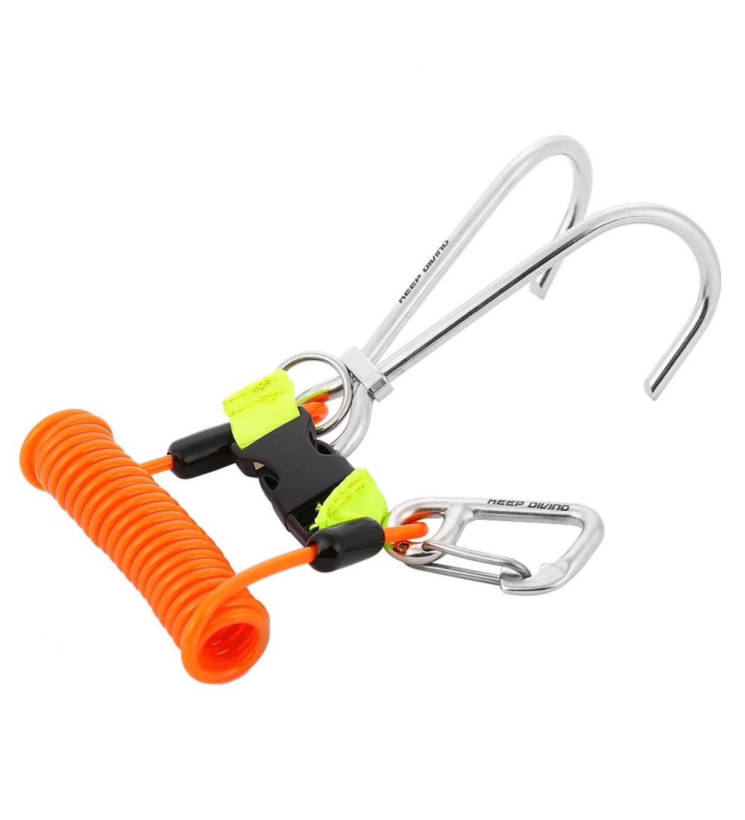 VGEBY Stainless Steel Diving Reef Hook Double with Spiral Coil Lanyard - Buy Online on SooperMarket.com