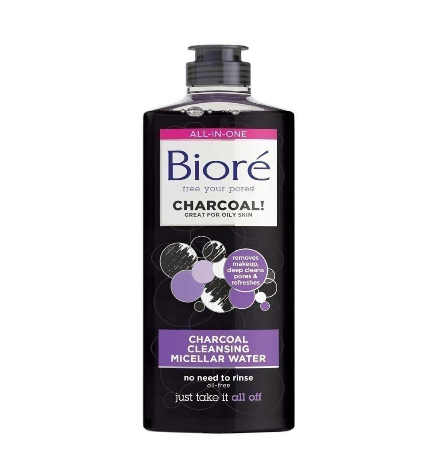 Biore Charcoal Cleansing Make Up Removal Micellar Water for Oily Skin 300 ml 330 ml (1 pack) Miscellar Water Cleanser