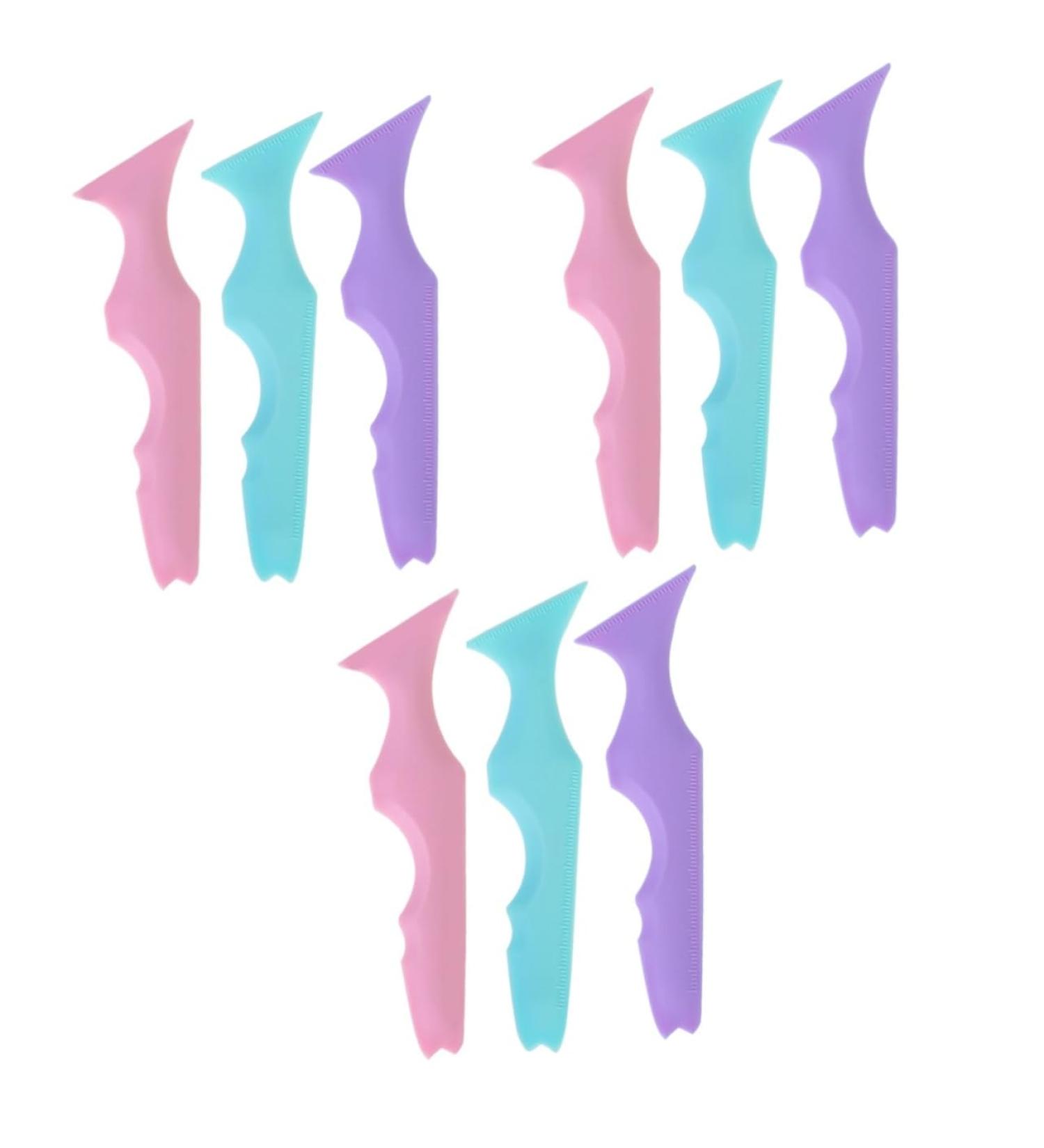 MAGICLULU 9 Pcs Silicone Beauty Ruler Eyelash Applicator Make up Stencils Mascara Drawing - Buy Online on SooperMarket.com