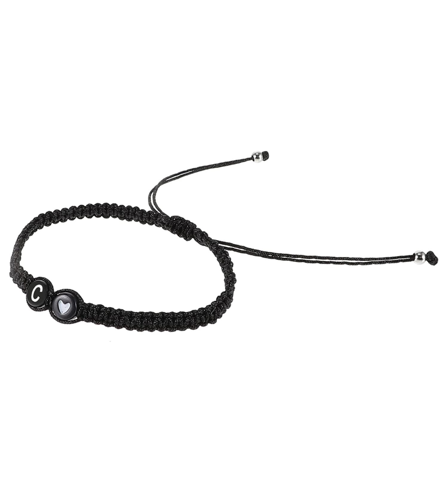 FRCOLOR 4pcs Black and White Heart Bracelet Women Bracelet Simple Bracelet Womens Jewelry Bracelet Matching Men s Bracelets Rope Bracelets Miss Black Rope The Letter Is Acrylic Manual 6X6X0.5CMx3pcs Black Cx3pcs - Buy Online on SooperMarket.com
