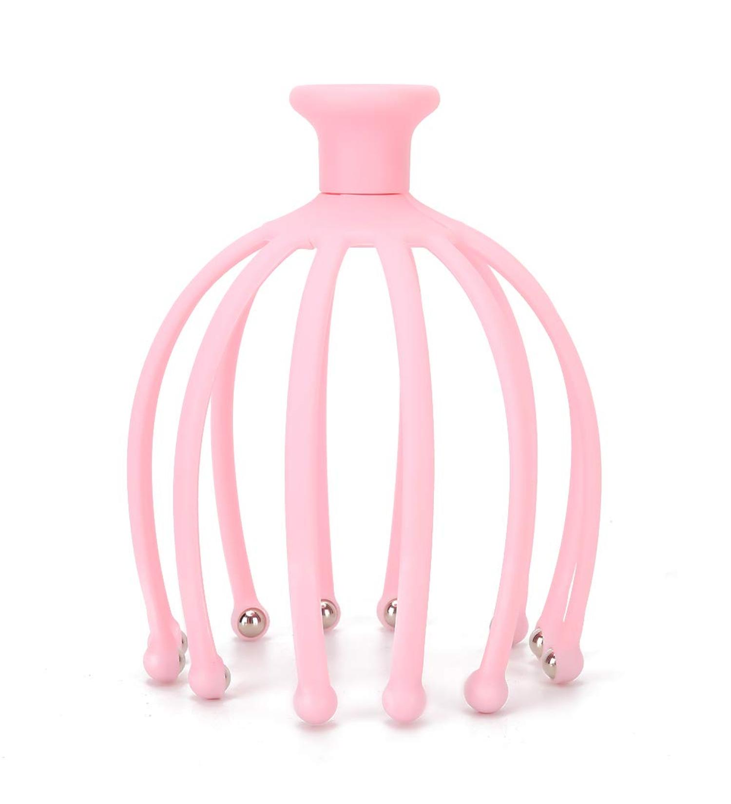 Head Massage Spider - Pink Scalp Massage Brush & Stress Reduction Device | Ultimate Hair Therapy Tool - Buy Online on SooperMarket.com