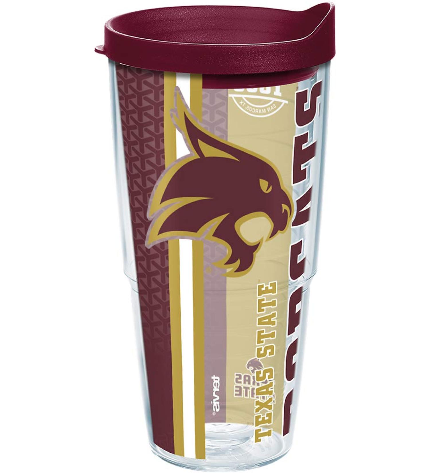 Tervis Texas State Bobcats 24oz Insulated Tumbler - Made in USA, Double Walled, Keeps Drinks Cold & Hot - College Pride - Buy Online on SooperMarket.com