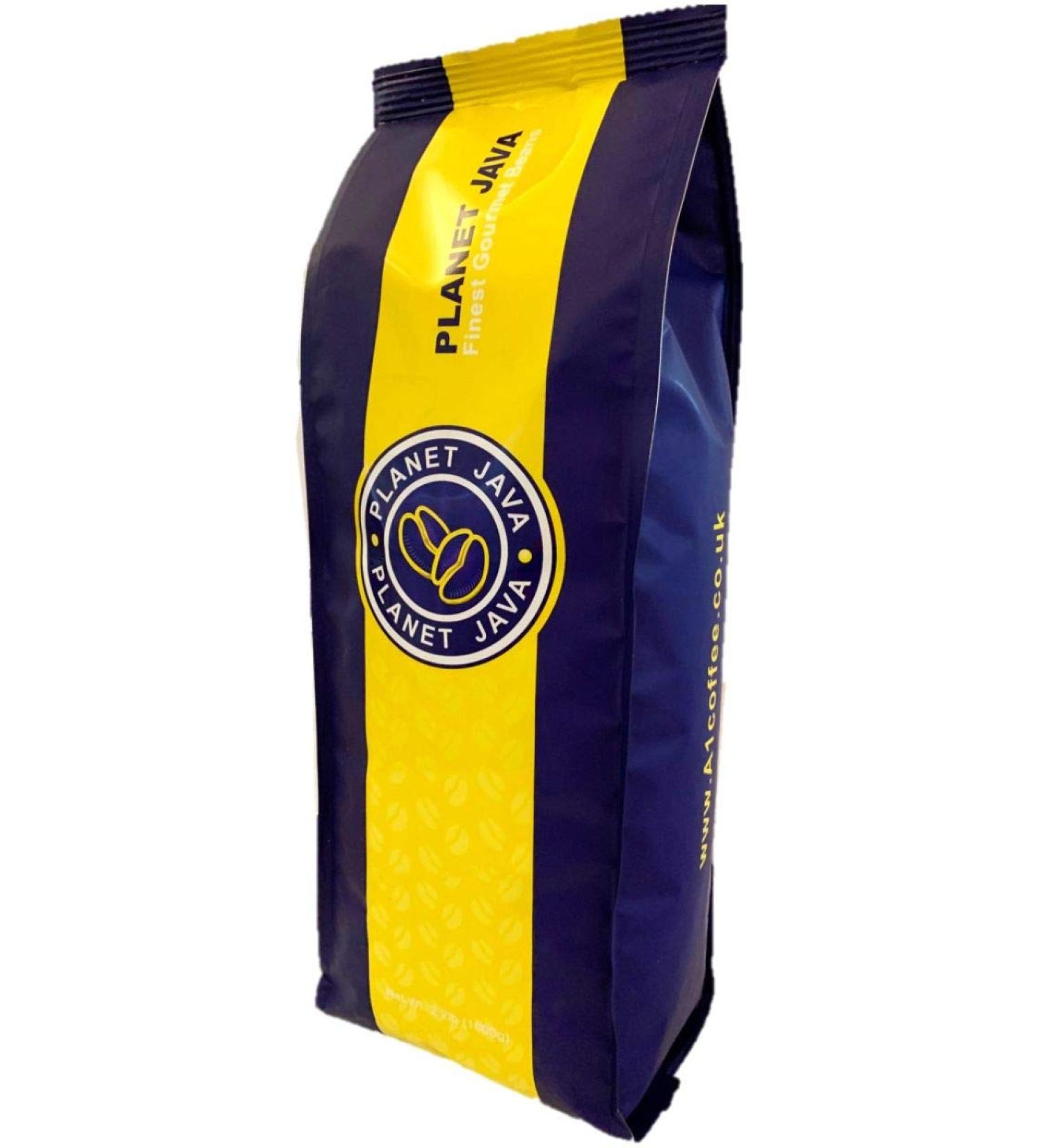 Planet Java Decaf Smooth Roast Coffee Beans (1kg) - Roasted in Small Batches in The UK - Espresso Blend for All Coffee Machines