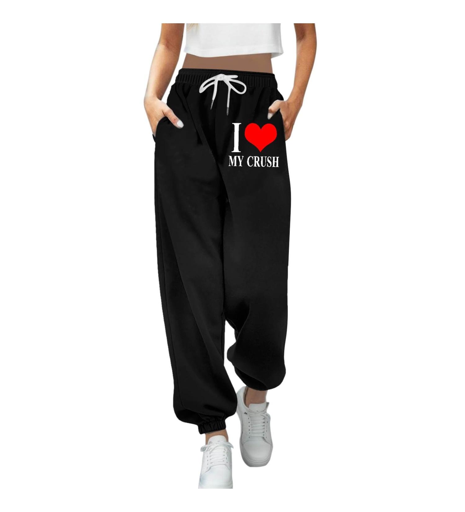 WILLBEST Women Causal Oversized Plain Jogging Sports Joggers Sweatpant Elasticated Waist Trouser with Pockets Exercise Track Sweat Jog Pants Tracksuit Bottoms 2170-djufh-black-e M - Buy Online on SooperMarket.com