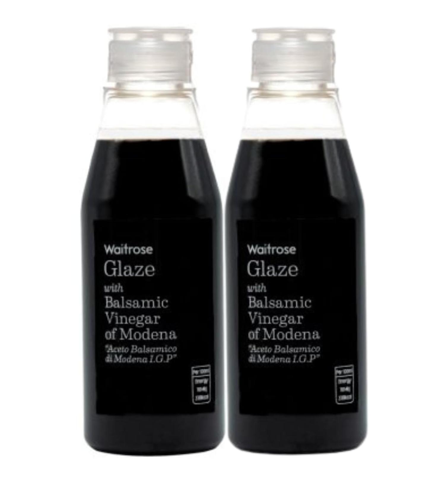 Cooks' Ingredients Balsamic Vinegar Glaze Waitrose 215ml x 2 (2 Pack Bundle)