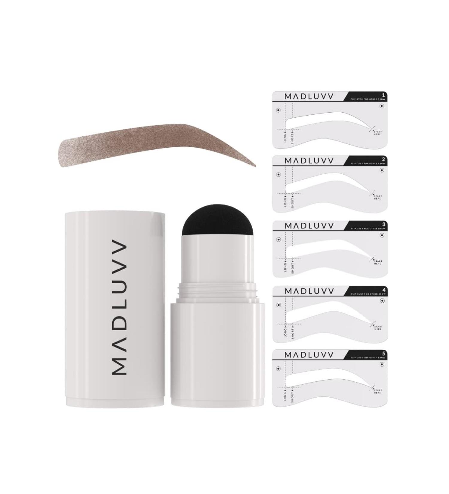 MADLUVV 1-Step Brow Stamp + Shaping Kit - Medium Brown - Buy Online on SooperMarket.com