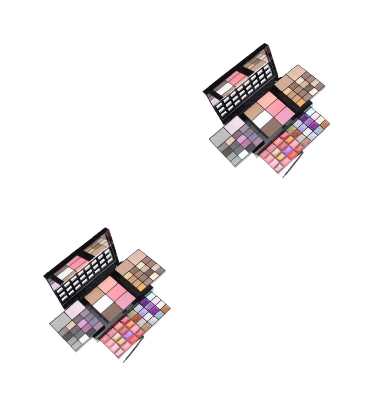 Beavorty 2pcs 74 Eyeshadow Palette Lip Gloss Blush set makeup Glitter 18*11cmx2pcs Picture 1x2pcs - Buy Online on SooperMarket.com