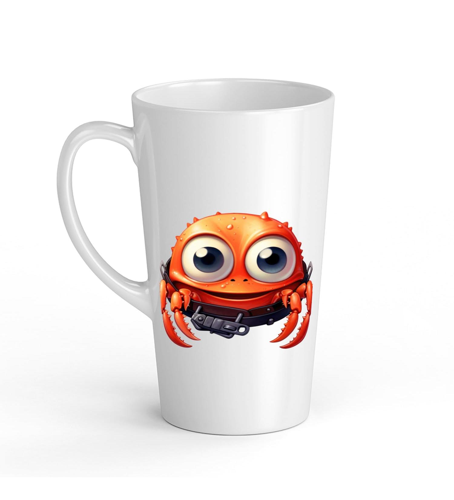 White Ceramic Baby Crab Mug - Large 483 ml Perfect for Hot Chocolate or Milk Fun and Easy to Use