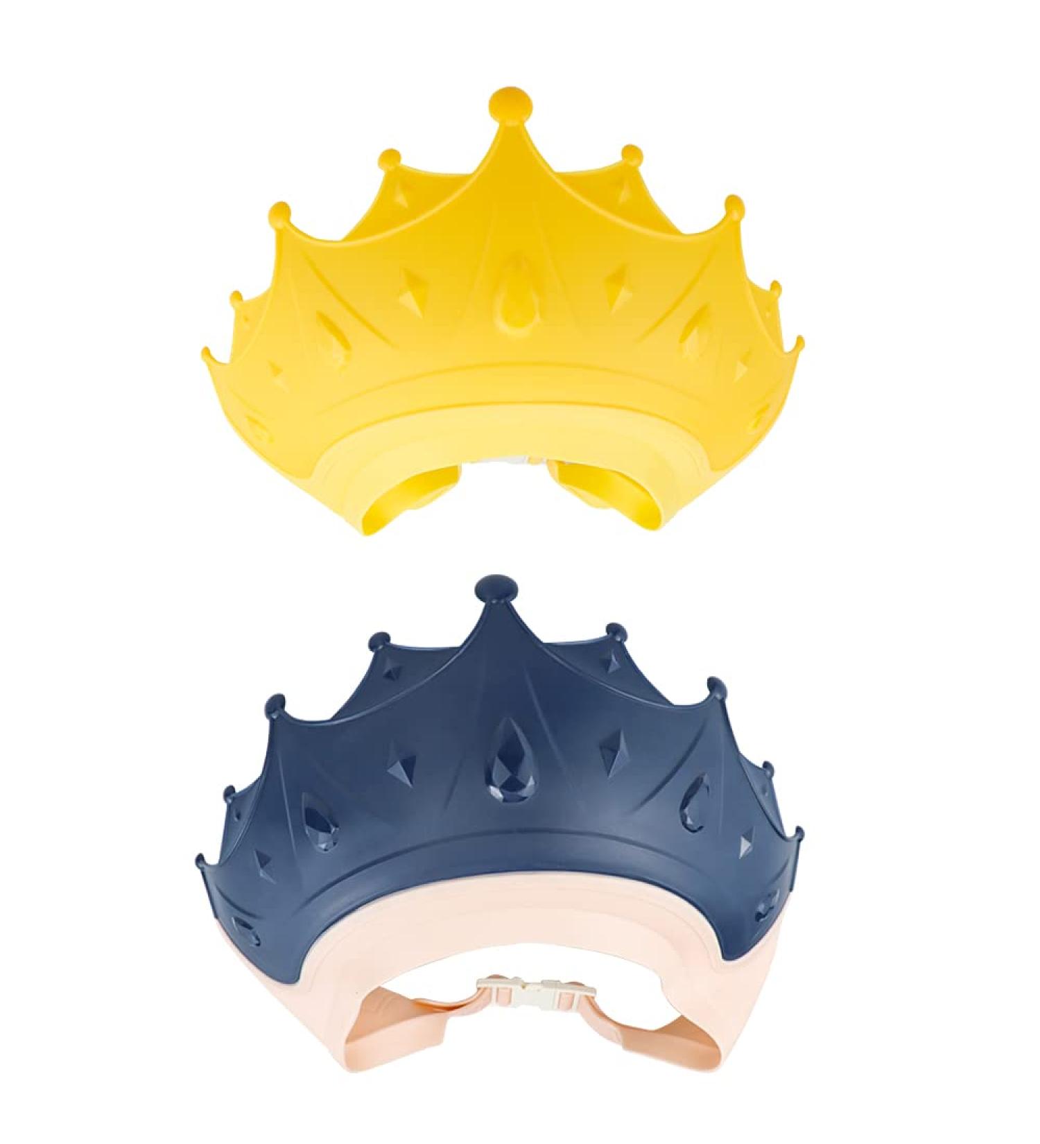 Naihod Soft Baby Shower Cap 2 Piece Set - Adjustable Bathing Shampoo Protection Hat for Toddler Kids - Buy Online on SooperMarket.com