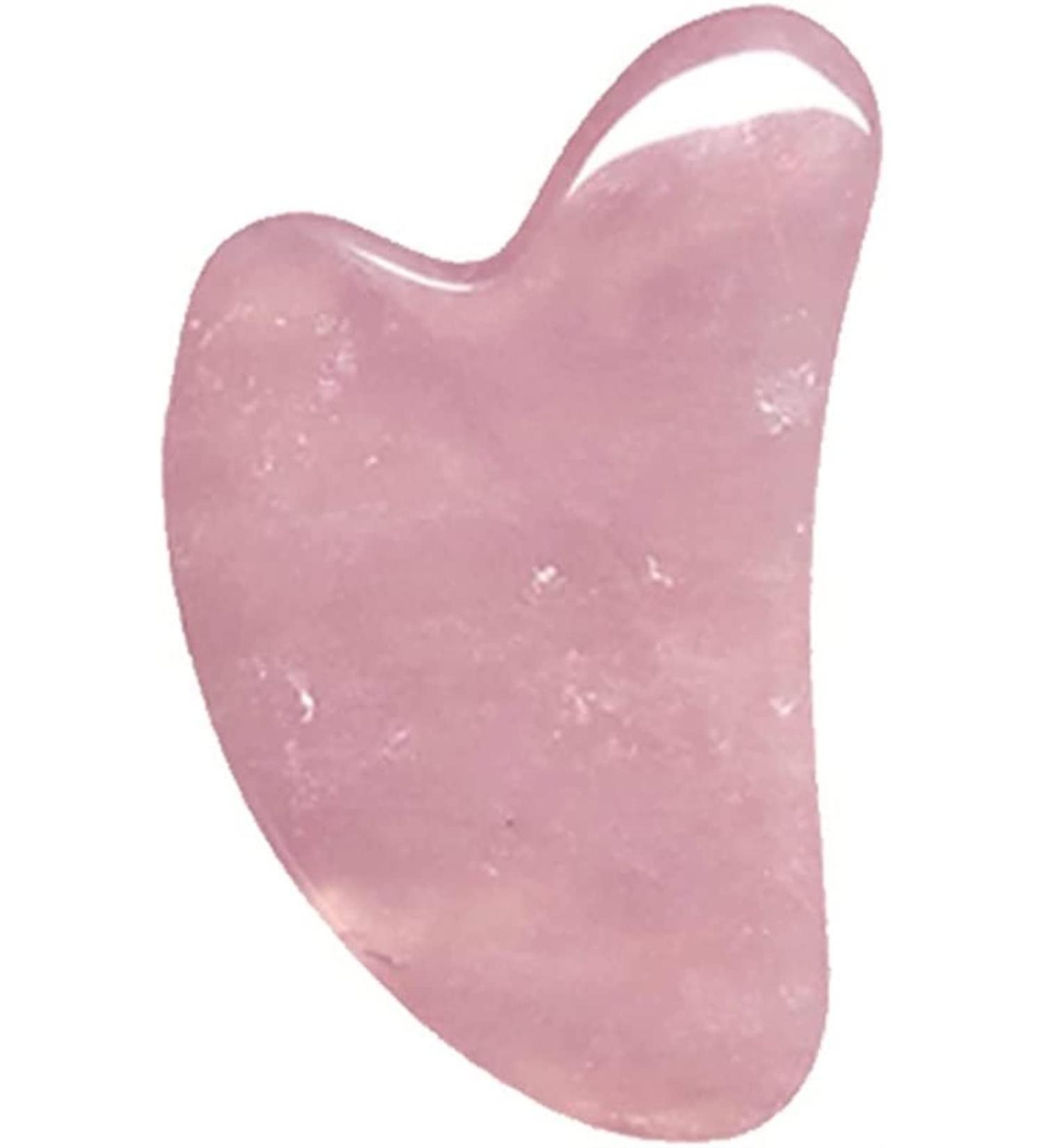 Home Decoration Gua Sha Scraper Board - Rose Quartz Face Massager & Jade Roller Set | Natural Stone Facial Tool for Glowing Skin - Buy Online on SooperMarket.com