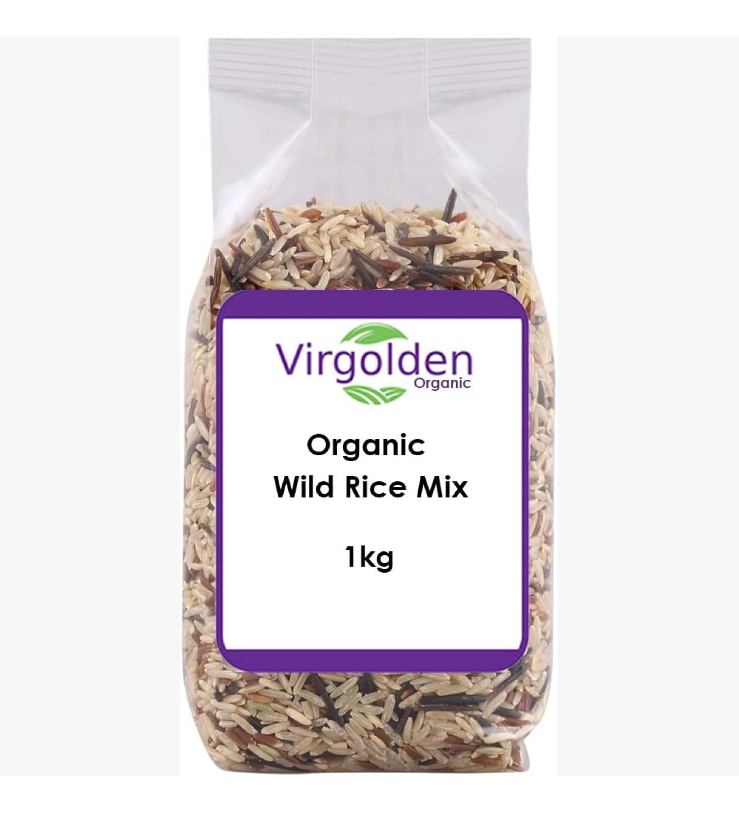 Virgolden Organic 1kg Organic Wild Rice Mix - Premium Quality - Buy Online on SooperMarket.com