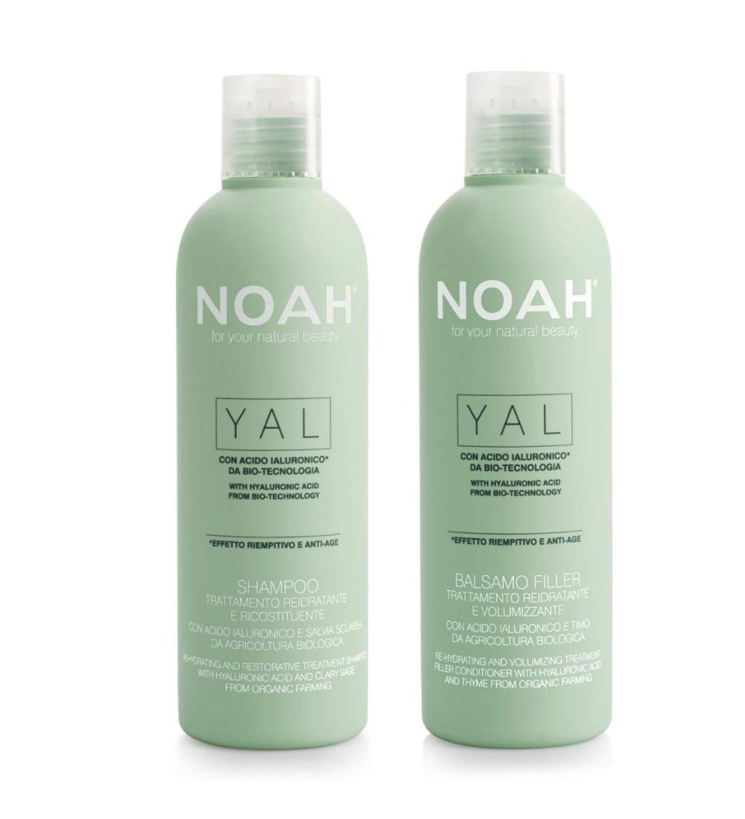 NOAH Yal Thyme + Hyaluronic Acid Shampoo and Conditioner Set - 8.5 fl.oz (250 ml) - Cruelty Free, Vegan, Anti-aging, Detangling, Fortifying and Moisturizing - Buy Online on SooperMarket.com