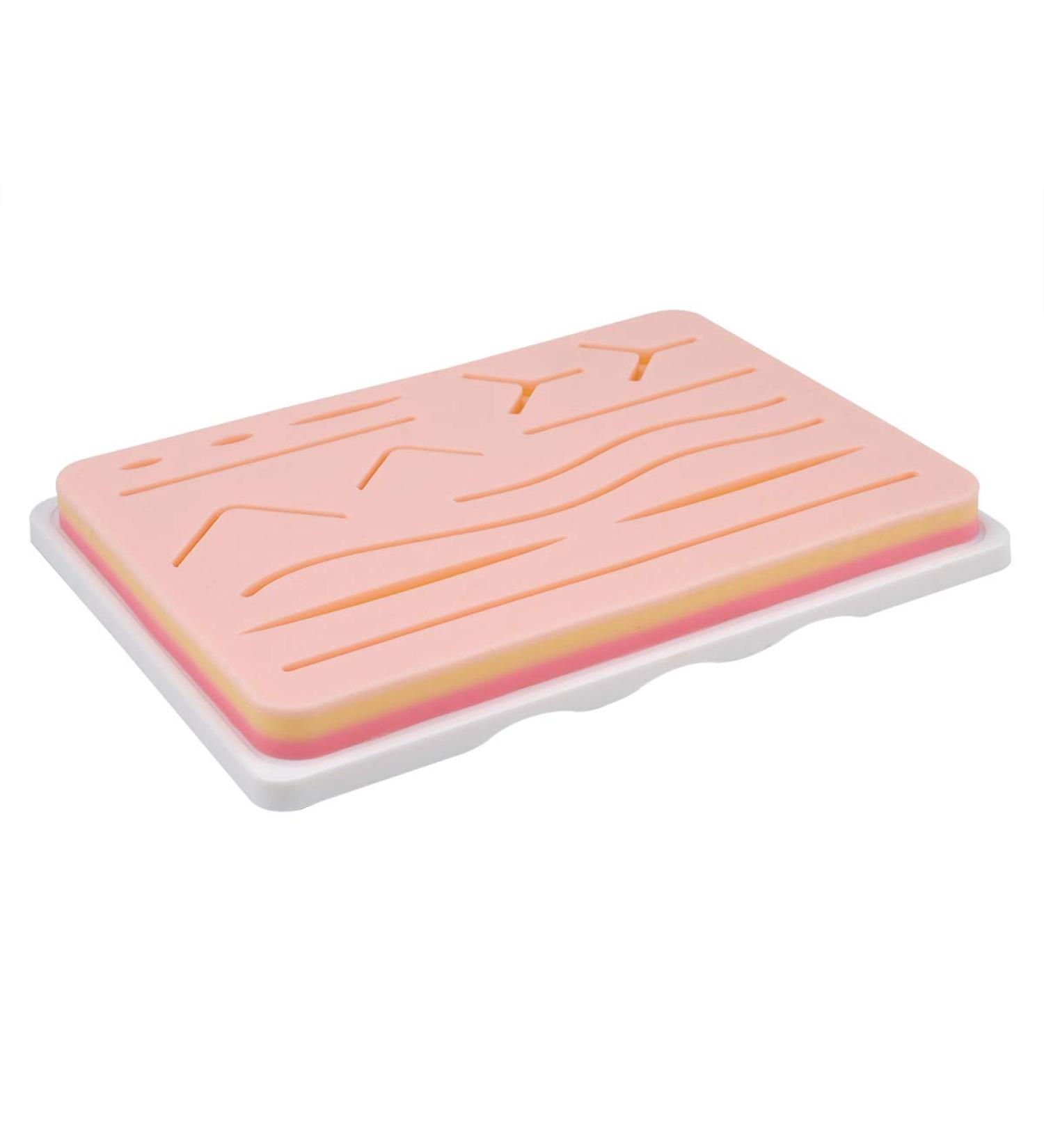 Medarchitect Upgraded 3-Layer Suture Pad with Wounds - Anti-Slip Base - Durable for Suturing Practice - Buy Online on SooperMarket.com