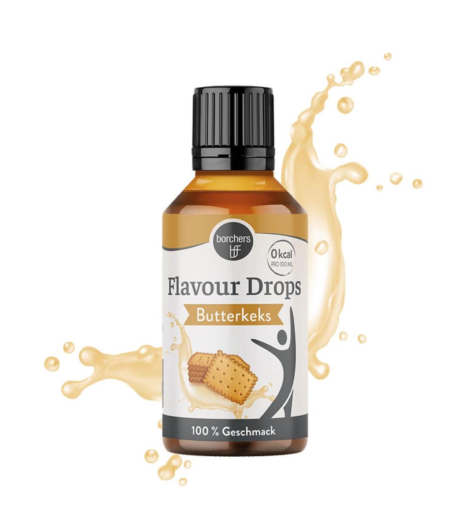 Borchers Flavor Drops Butter Biscuits - 0 Calories Liquid Sweetener for Cooking & Baking - 30ml | International Shipping Available - Buy Online on SooperMarket.com