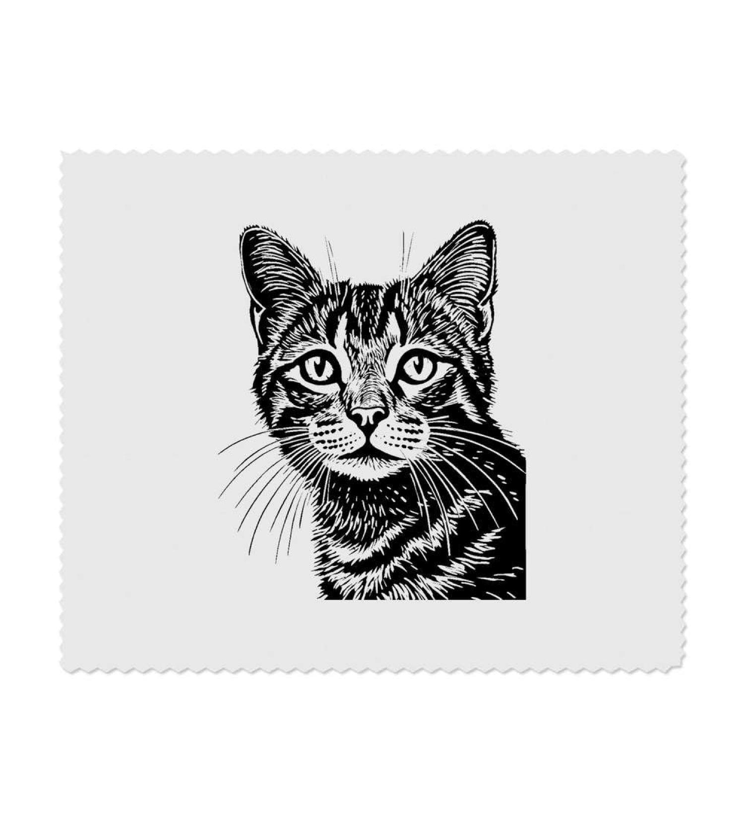 Buy Cat Portrait Microfiber Lens & Glasses Cleaning Cloths - 2 Pack (LC00023951) - International Shipping Available - Buy Online on SooperMarket.com