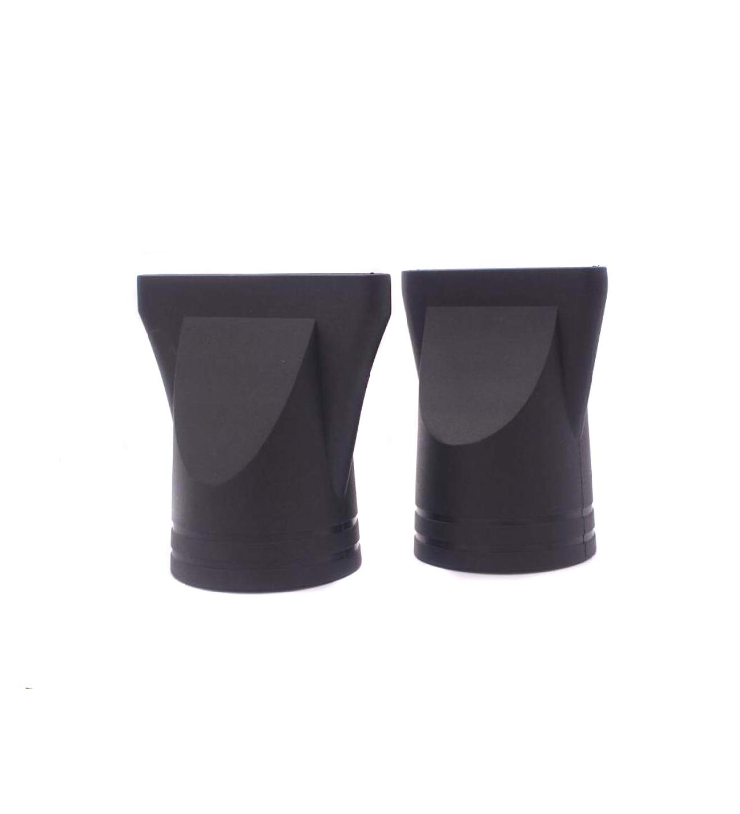 2PCS Black Salon Hair Dryer Nozzle Replacement Set - Fits Outer Diameter 4.5cm and 4.6cm - Professional Hairdressing Styling Tool - Buy Online on SooperMarket.com