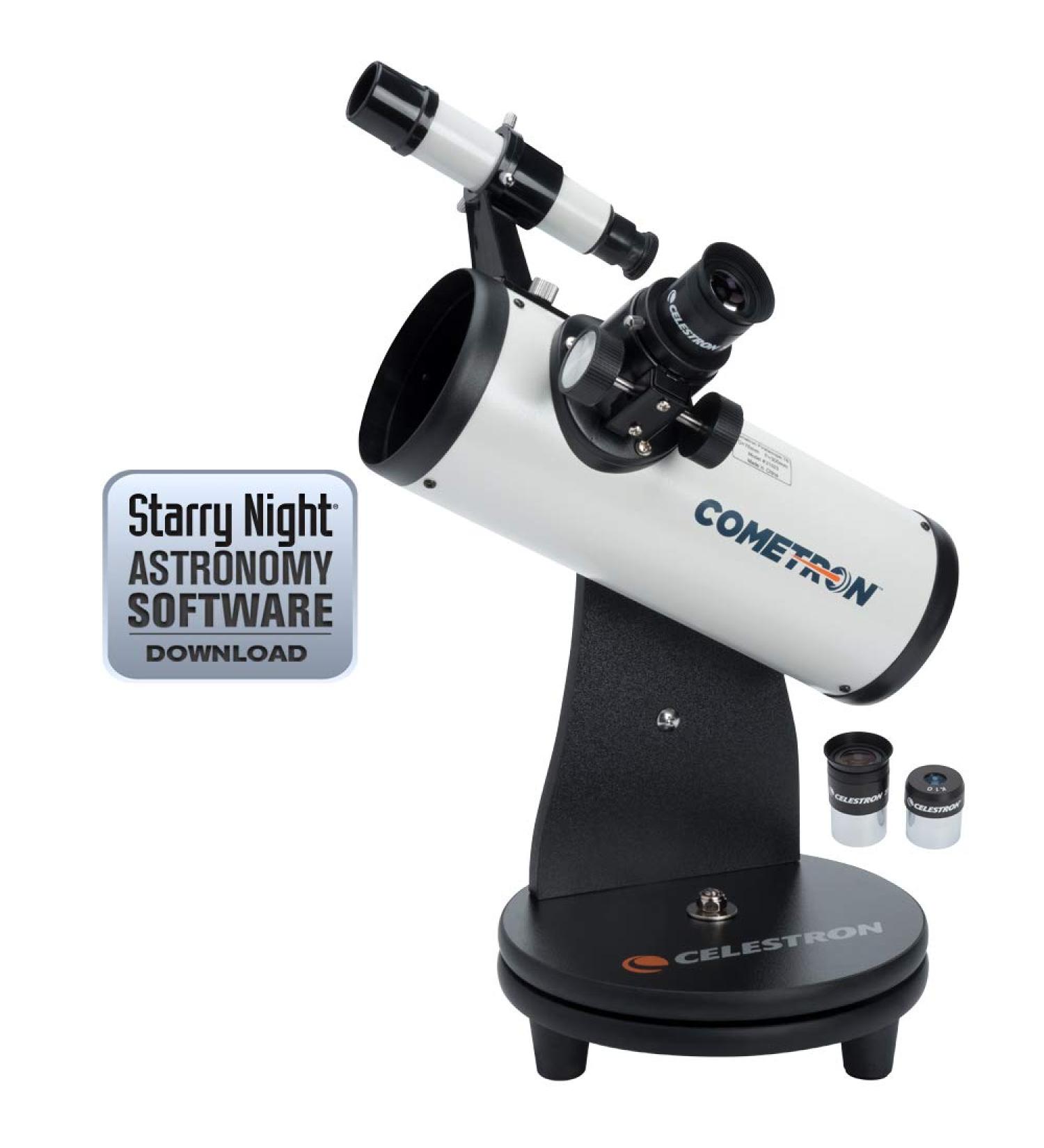 Celestron 76mm Cometron FirstScope Dobsonian Telescope | Ideal for Beginners | Compact & Portable | Includes Finderscope & Astronomy Software - Buy Online on SooperMarket.com