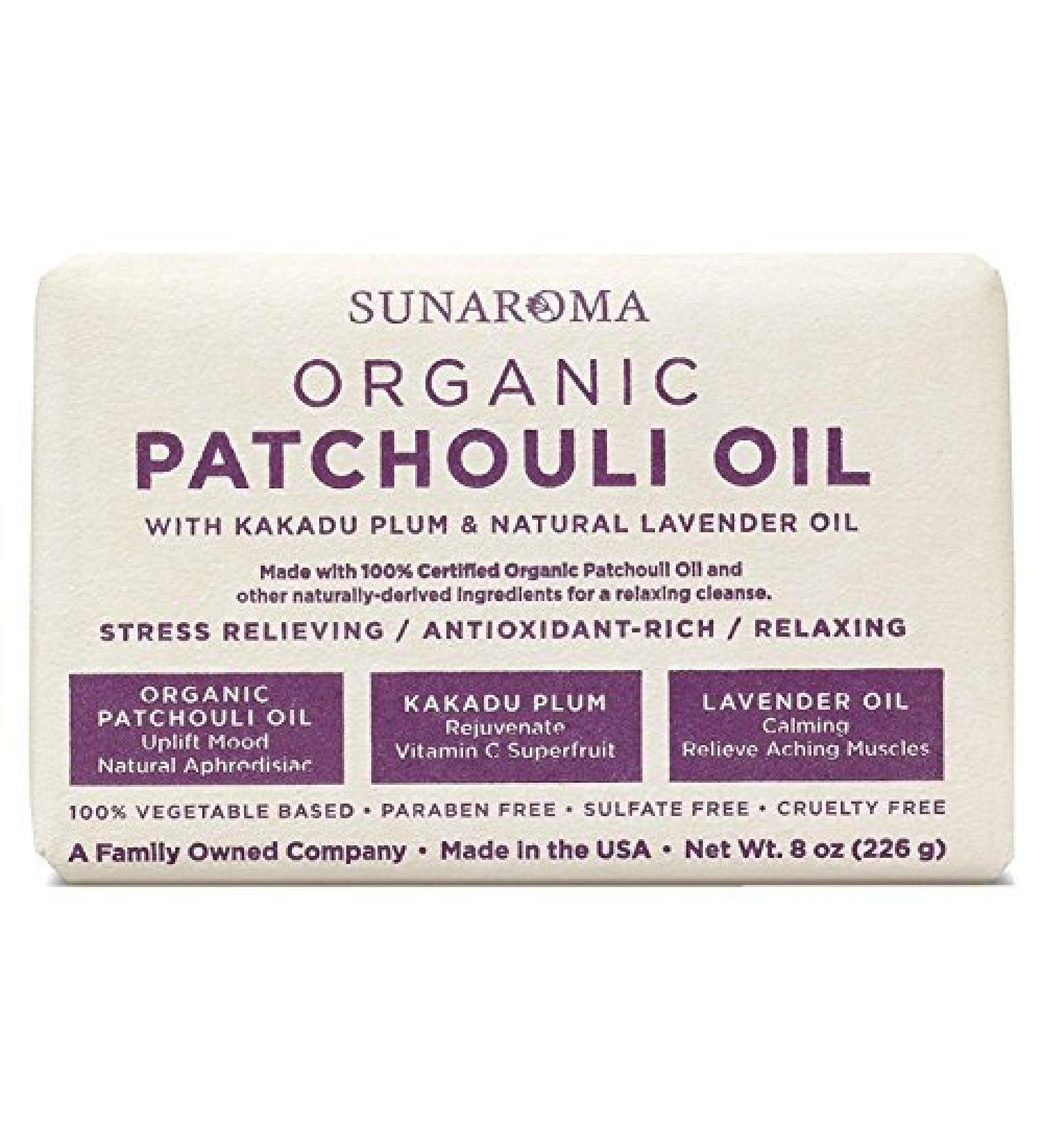 Sunaroma Soap Bar Patchouli 8 Ounce (236ml) (2 Pack)