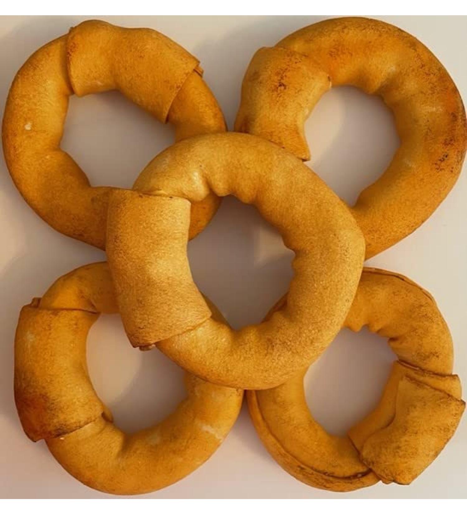 Rawhide Donuts for Dogs - Honey Flavour (Size 3.5'' Pack of 5)