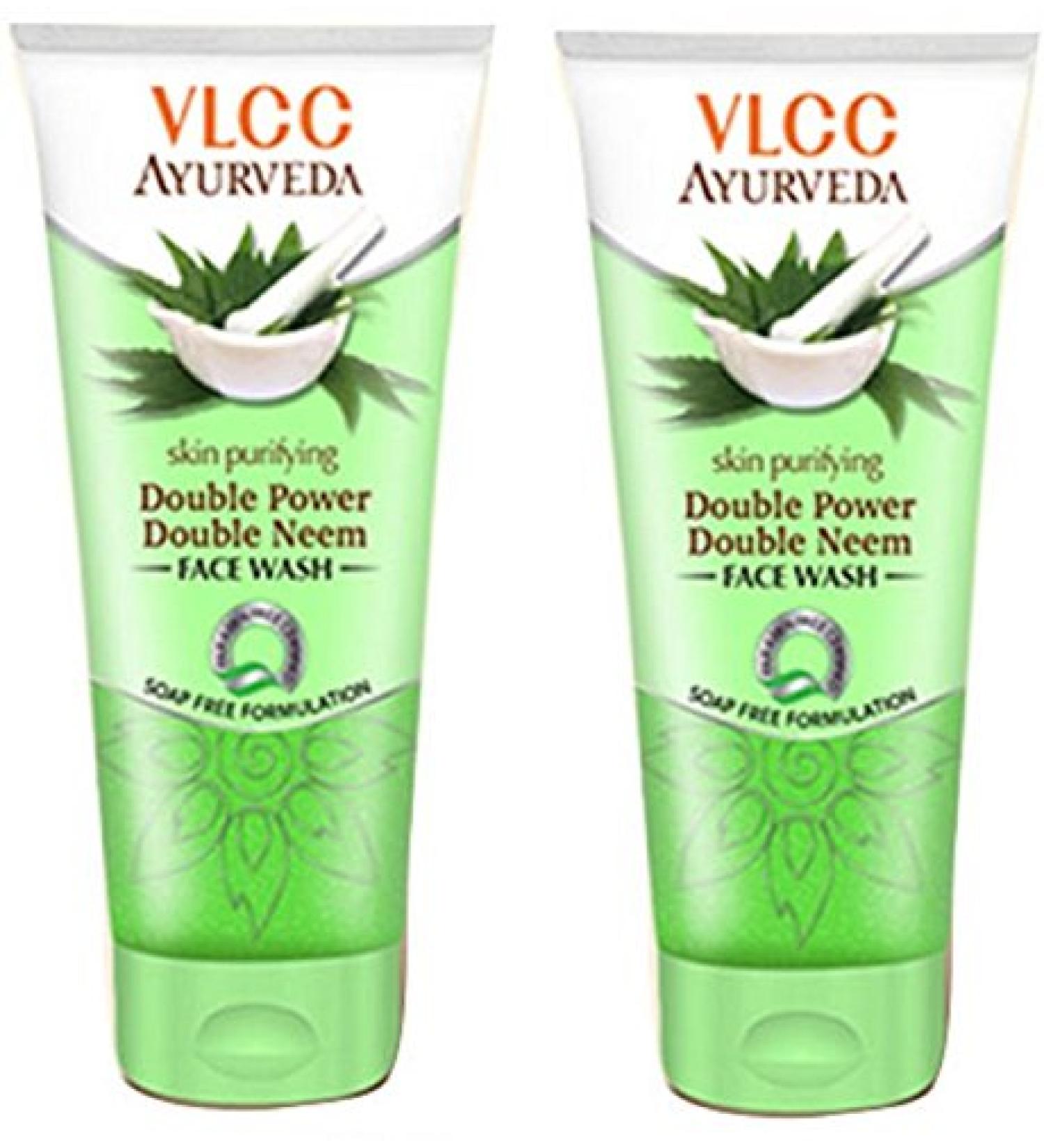 Vlcc Ayurveda Skin Purifying Double power Neem face Wash 100 ml Pack of 2