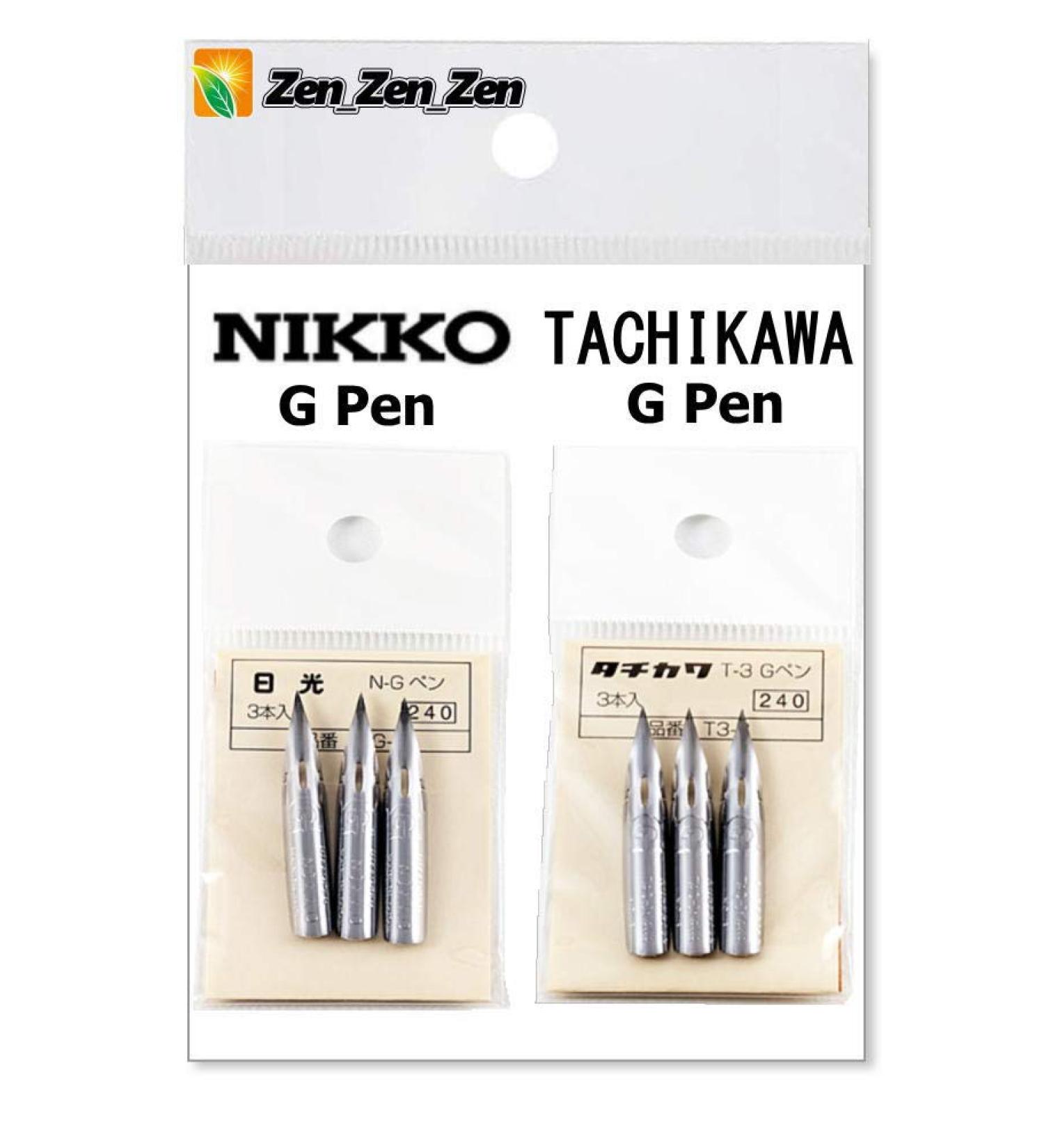 Tachikawa Nikko G Pen Nib 3-Piece Set with Anti Rust Paper - Original Packaging Included - Buy Online on SooperMarket.com