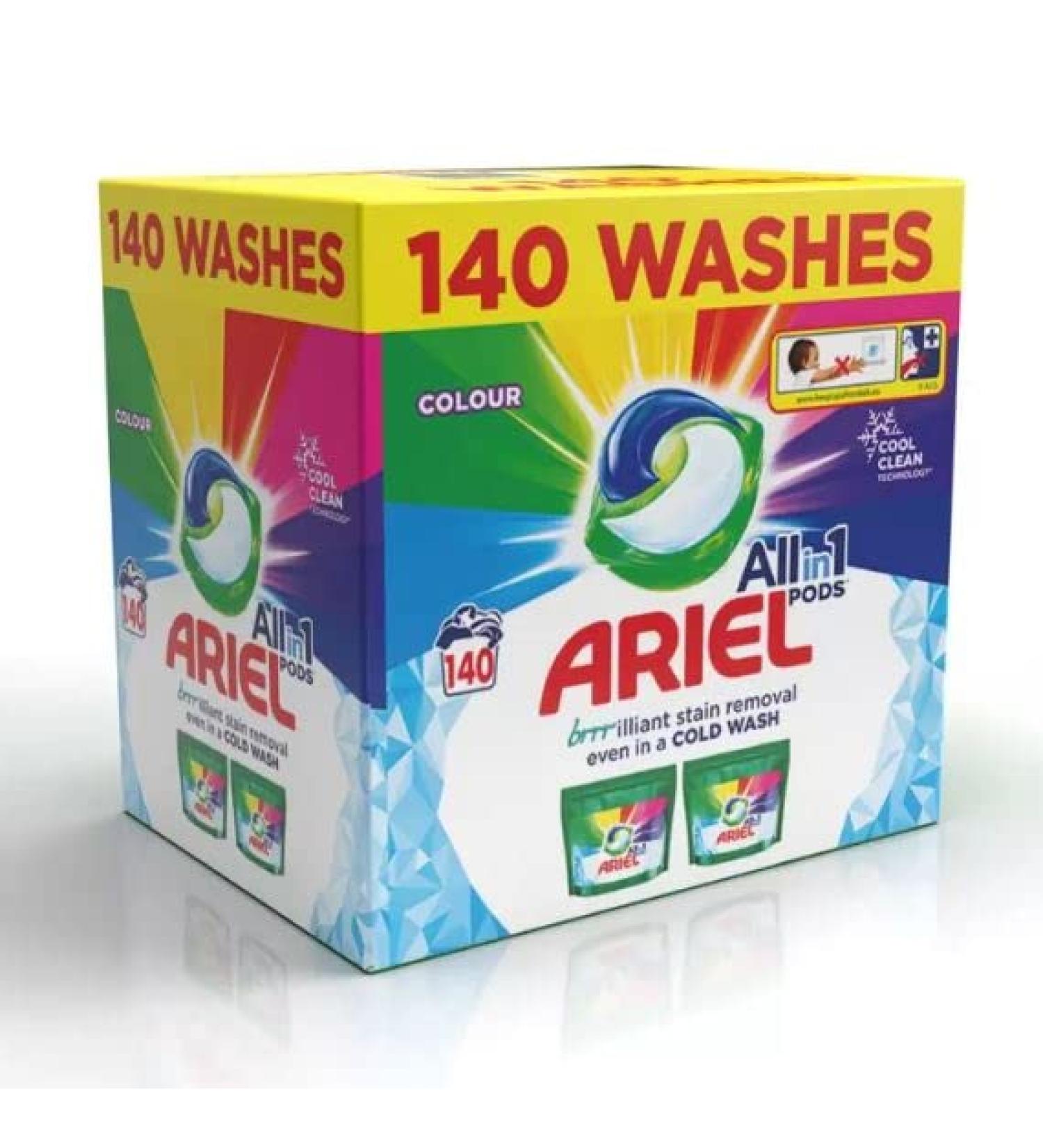 Ariel Unscented Colour Pods 140 Wash - 140 Count (Pack of 1) - Buy Online on SooperMarket.com