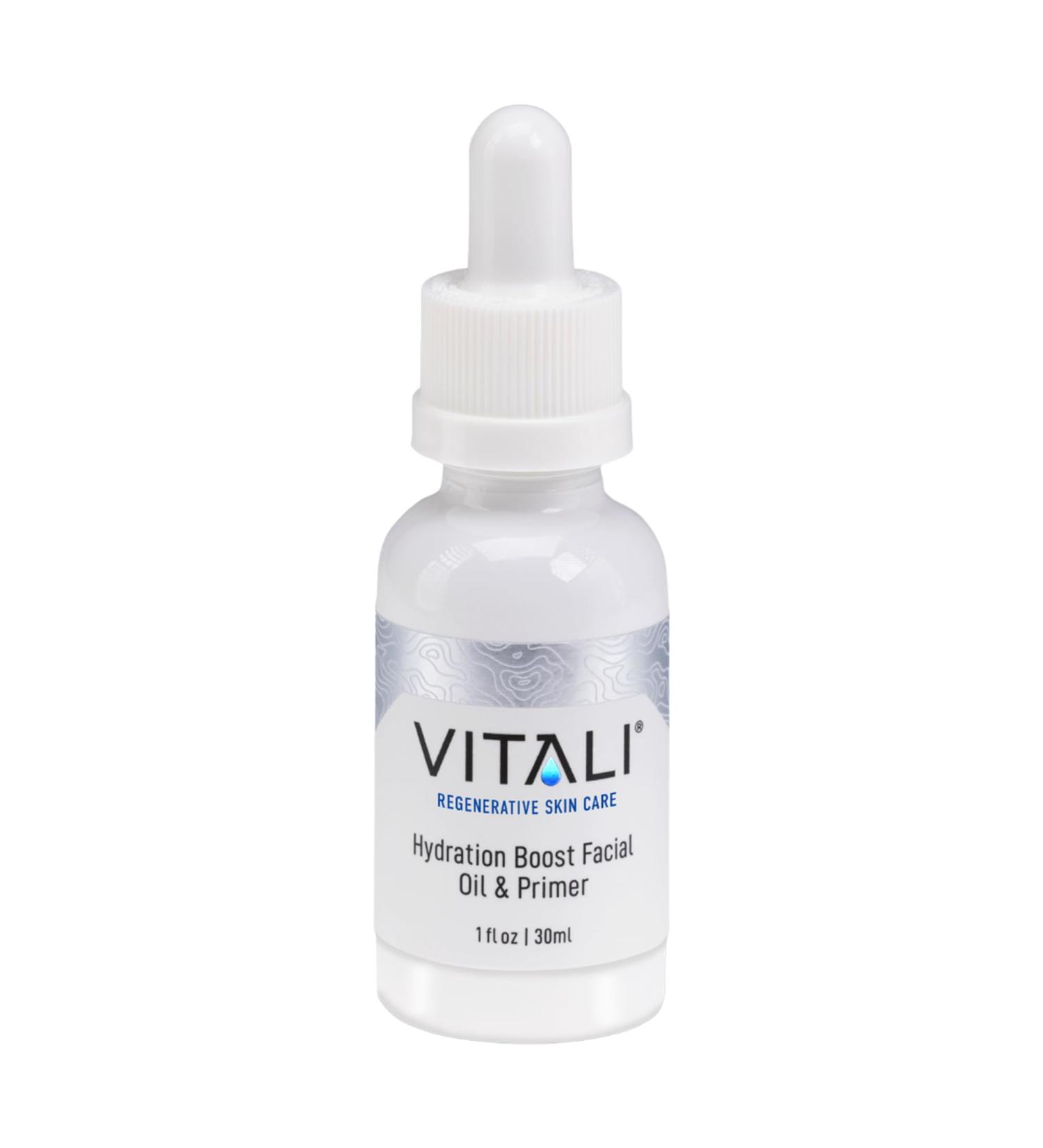 Vitali Hydration Boost Facial Oil & Primer | Age-Reducing Fast-Absorbing Oil for Sensitive Dry Skin - 1 fl. oz. | Shop Internationally - Buy Online on SooperMarket.com