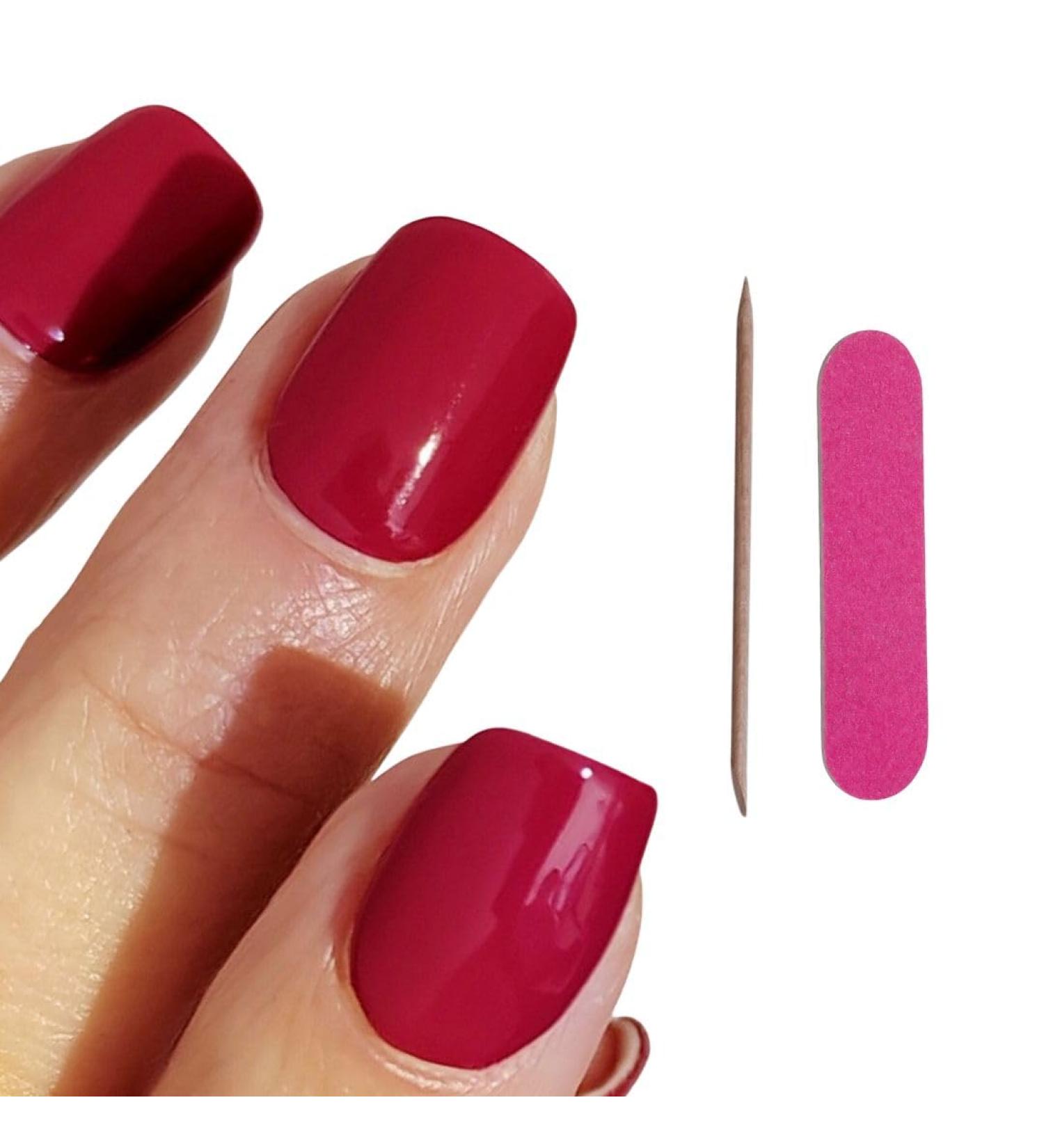 Manifix UV Gel Foils for Nails - Wild Berry Pink Self-Adhesive Nail Wraps | Vegan & Easy to Remove DIY Fingernails - Buy Online on SooperMarket.com