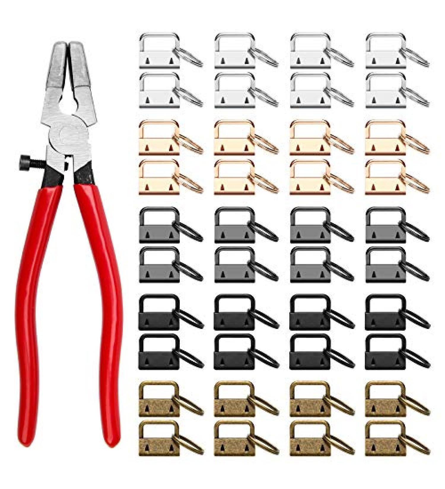 Key Fob Hardware  40 Pcs 1Inch 25mm 5 Colors Key Fob Hardware Kit Keychain Hardware Pliers Attach Rubber Tips for Wristlet Keychain  Key Lanyard and Key Chain Making Hardware Supplies Install - Buy Online on SooperMarket.com