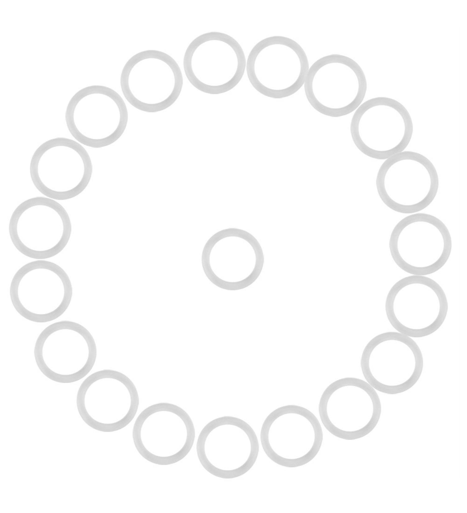 20 Pieces Transparent Silicone Pacifier Chain O-Rings for Infants - Ideal Clips & Holders for Baby Showers & Birthday Gifts - Buy Online on SooperMarket.com