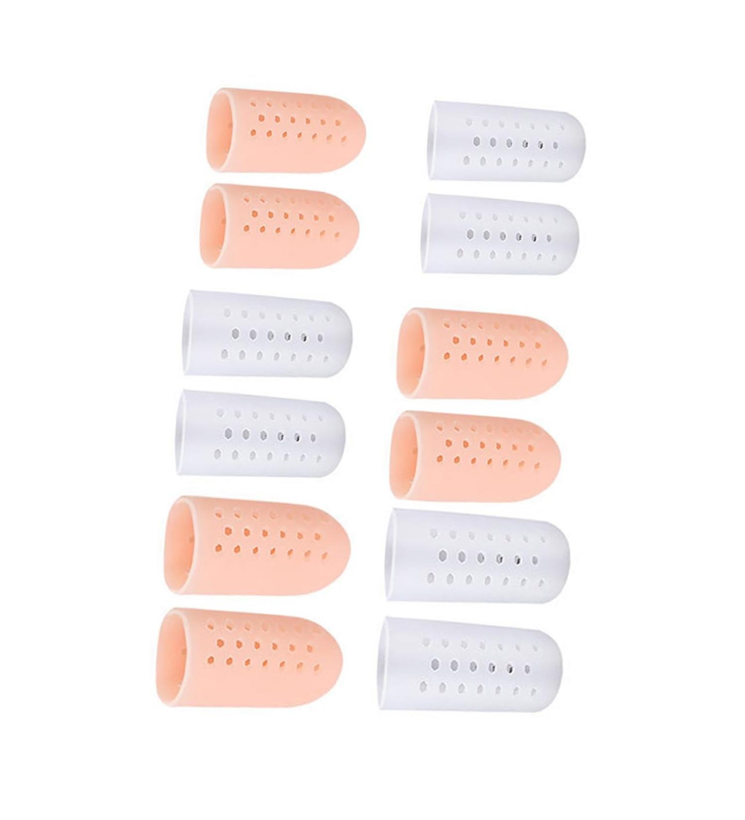Healeved Silicone Toe Protector Caps - 6 Pairs | Thumb & Big Toe Sleeves for Bunion Relief | Gel Guards for Front Feet - Sebs Material - Buy Online on SooperMarket.com
