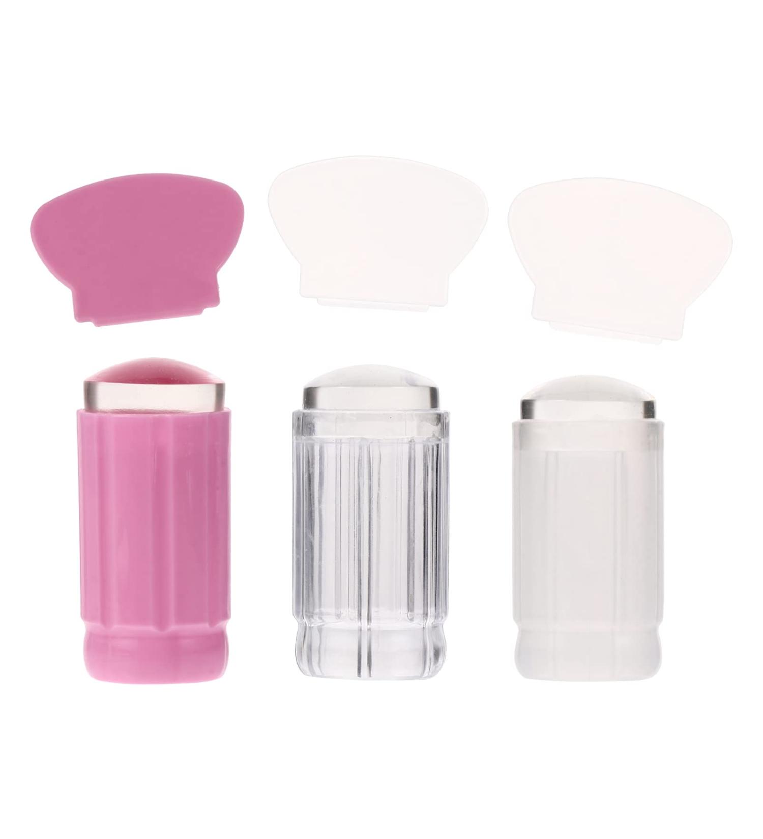 Minkissy 6-Piece Nail Art Silicone Stamp Set - Clear Nail Stamper & Scraper for Perfect Manicure - Buy Online on SooperMarket.com