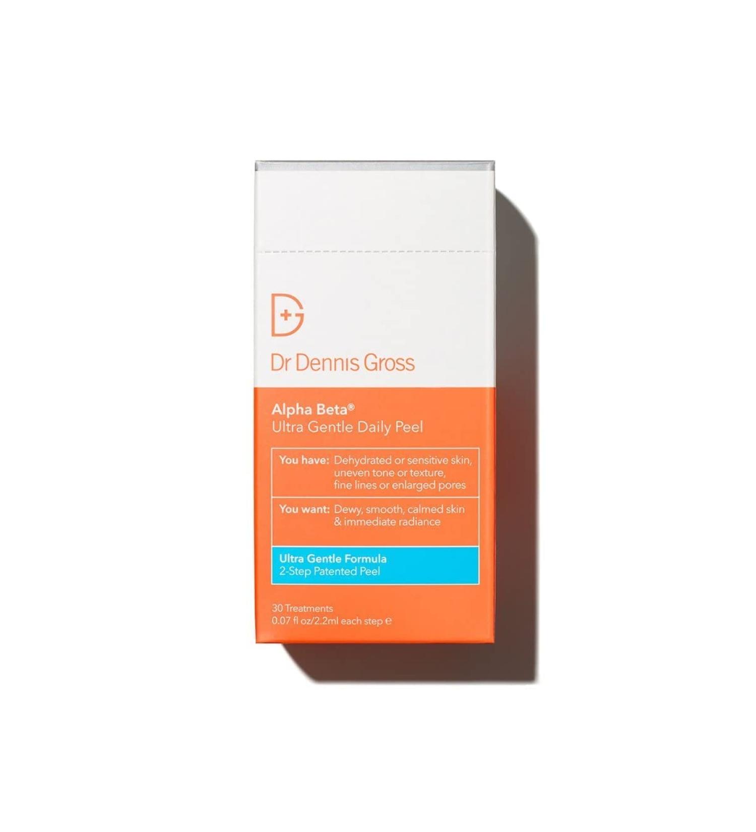 Dr. Dennis Gross Alpha Beta Ultra Gentle Daily Peel - 30 Treatments for Dehydrated or Sensitive Skin, Uneven Tone, Fine Lines & Enlarged Pores - Buy Online on SooperMarket.com