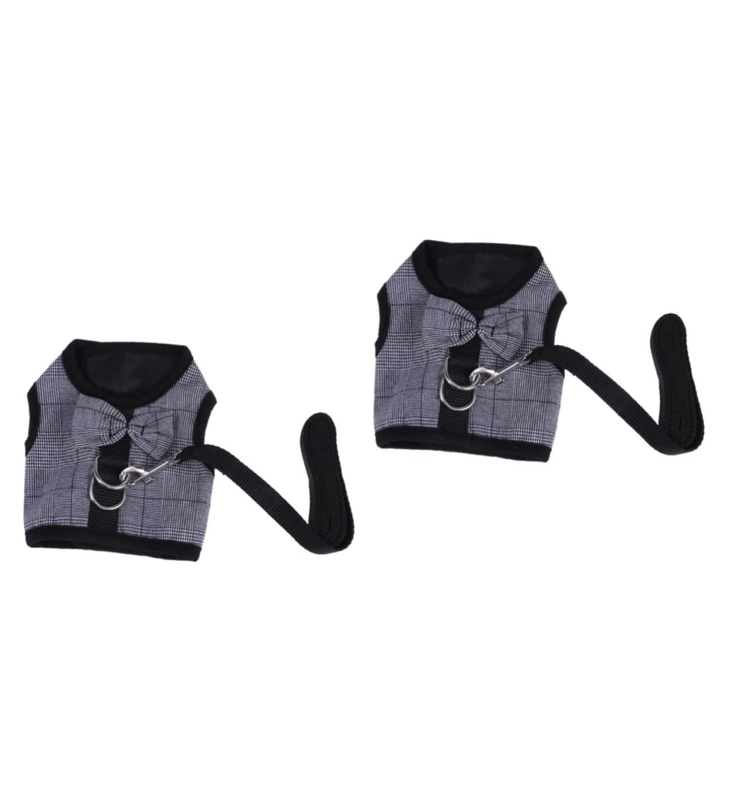 2-St Rabbit Line Lead Vest for Chinchillas - Breathable Costume Dress with Breast Tape - Muscle Shirt Straps 2-Pack Gray Size 3x2 - Ideal Guinea Pig Belt for Comfortable International Shipping - Buy Online on SooperMarket.com