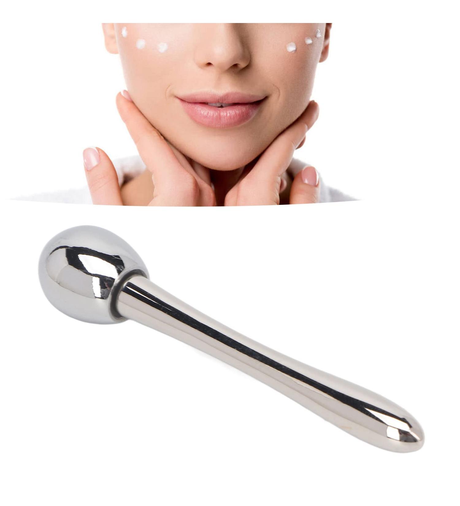 Eye Roller 2-in-1 Design Eye Cream Applicator and Ice Roller Silver Ergonomic Eye Cream Applicator Roller for Reducing Puffiness - Buy Online on SooperMarket.com